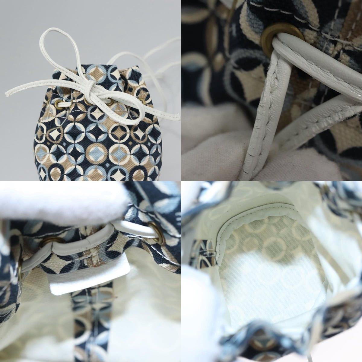 Celine CELINE Shoulder Bag Canvas Blue Beige White Size ONE SIZE - 11 Thumbnail