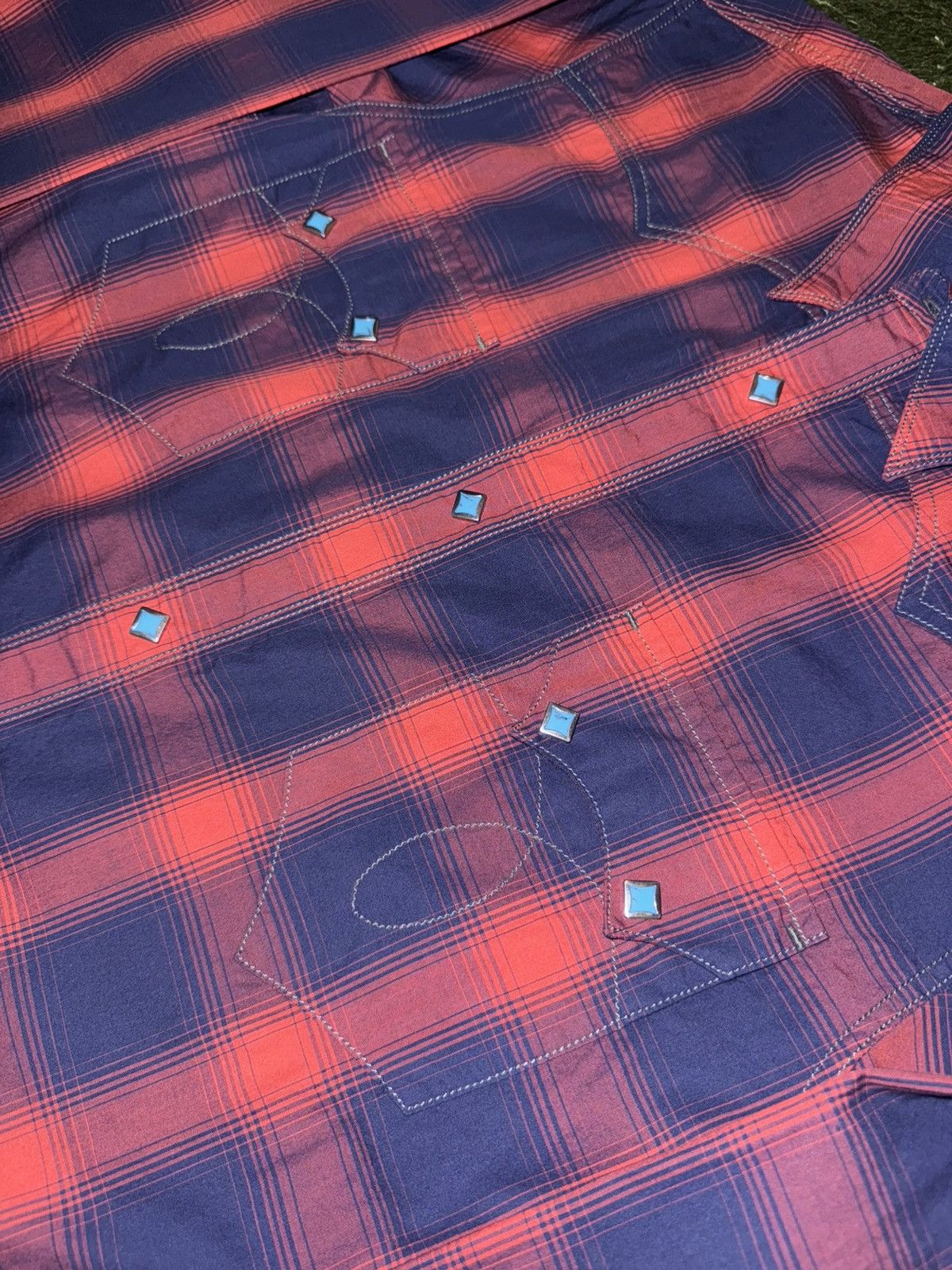 EASTLOGUE [M] Eastlogue Tartan Check Western Shirt Red/Navy Size US M / EU 48-50 / 2 - 4 Thumbnail
