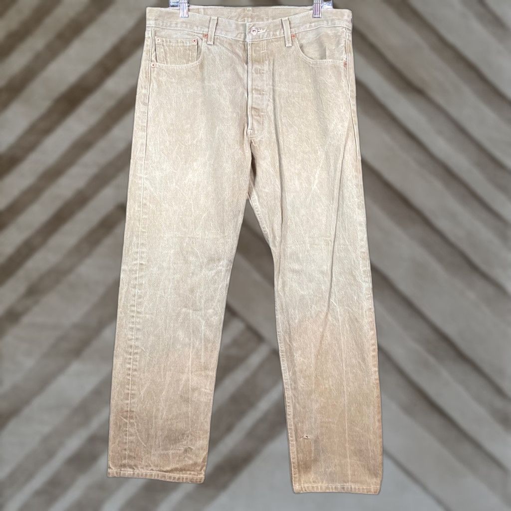 Levi's Levi's Jeans Brown Denim 501 Button Fly Straight Cotton 34x29 Mens Regular 5-Pocket Design Modern Casual Size US 34 / EU 50 - 1 Thumbnail