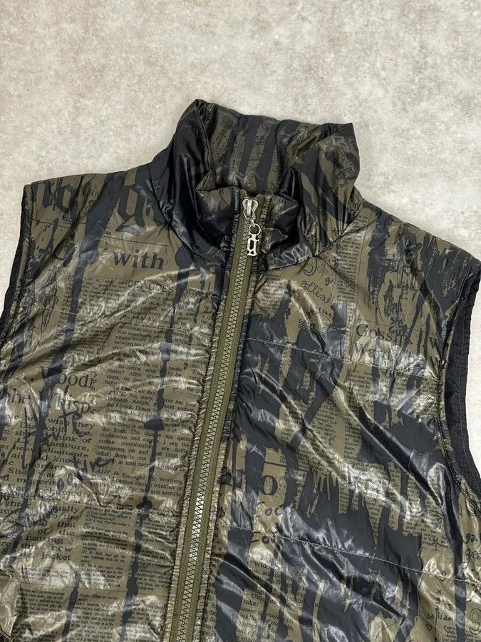 John Galliano SS2008 Galliano 2 in 1 Khaki Brown & Black Newspaper Windbreaker Jacket Size US M / EU 48-50 / 2 - 13 Thumbnail