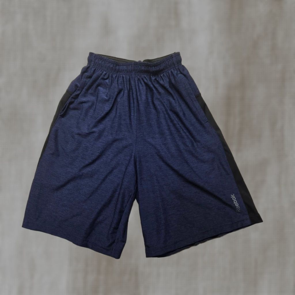 Reebok Reebok Men's Activewear Basketball Shorts S Navy Blue Jogger Elastic Drawstring Athleisure Size US 29 - 1 Thumbnail