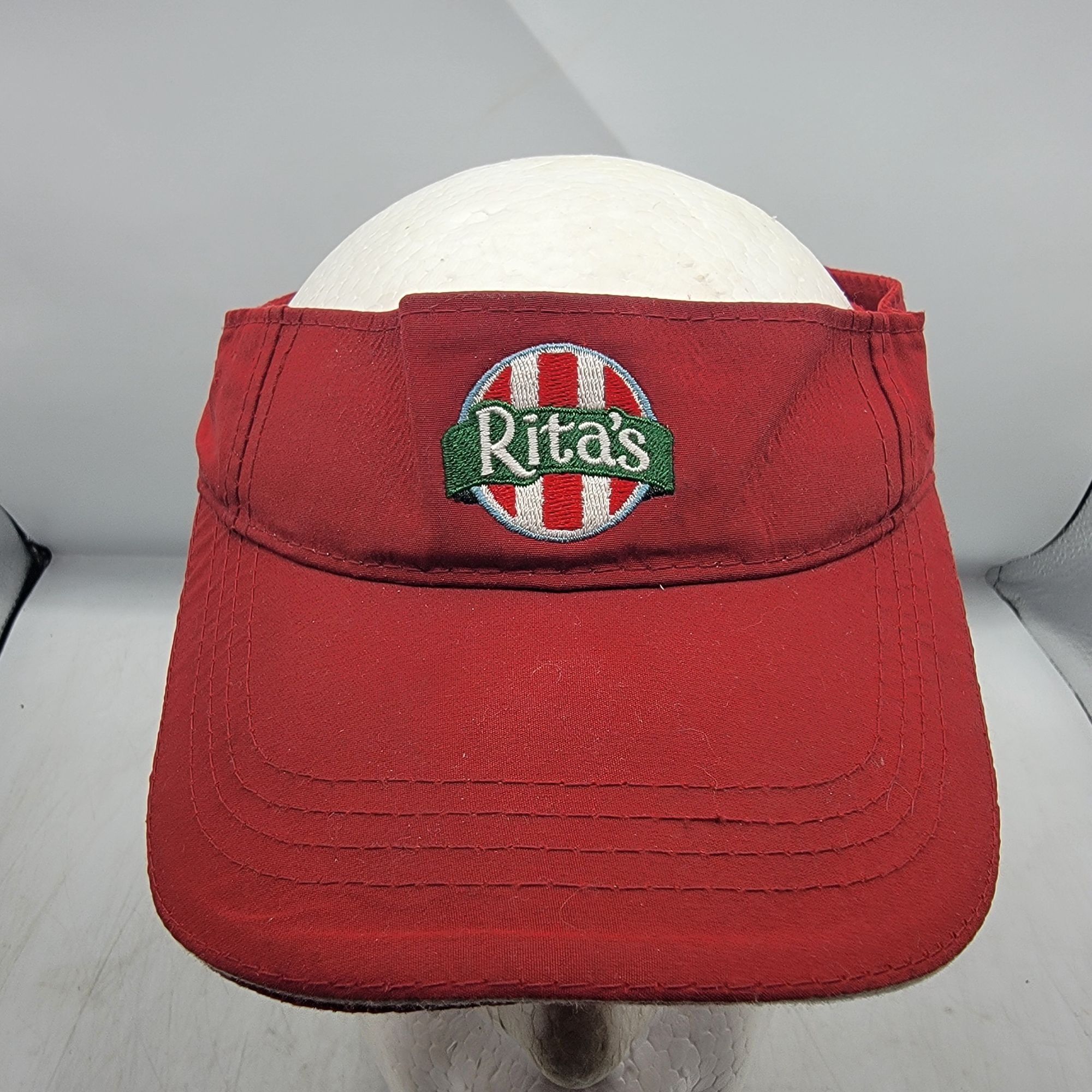 Other Ritas Adults Red Adjustable Visor Cap Hat Work Wear Casual O Size ONE SIZE - 1 Thumbnail