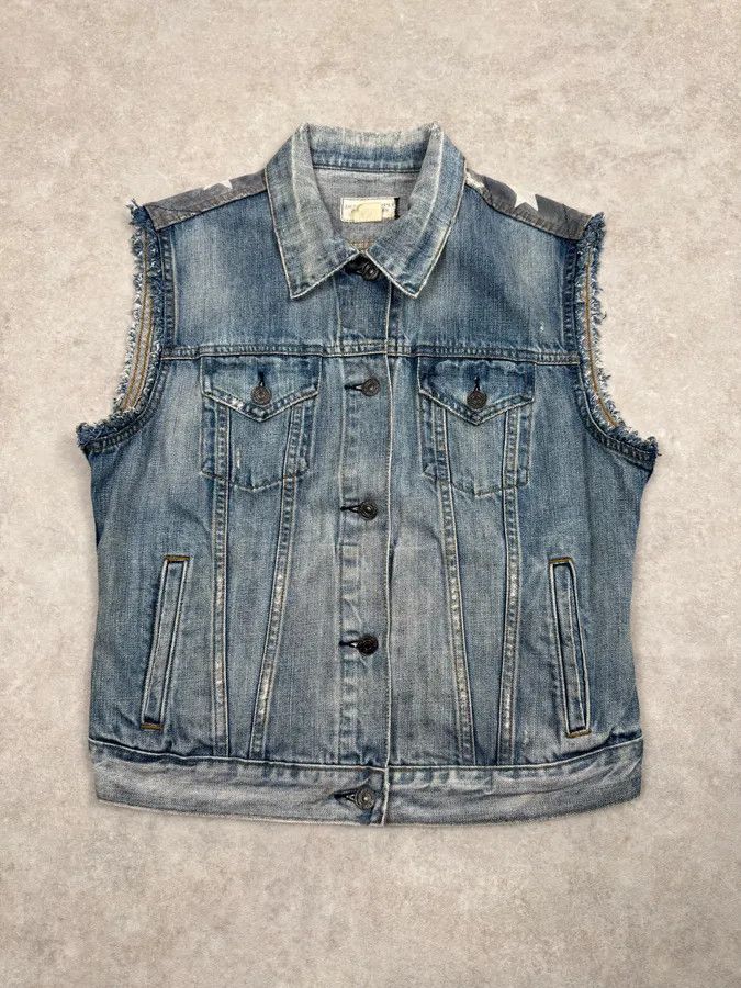 Polo Ralph Lauren 2000s Ralph Lauren USA Flag Denim Vest Jacket Size XS / US 0-2 / IT 36-38 - 3 Thumbnail