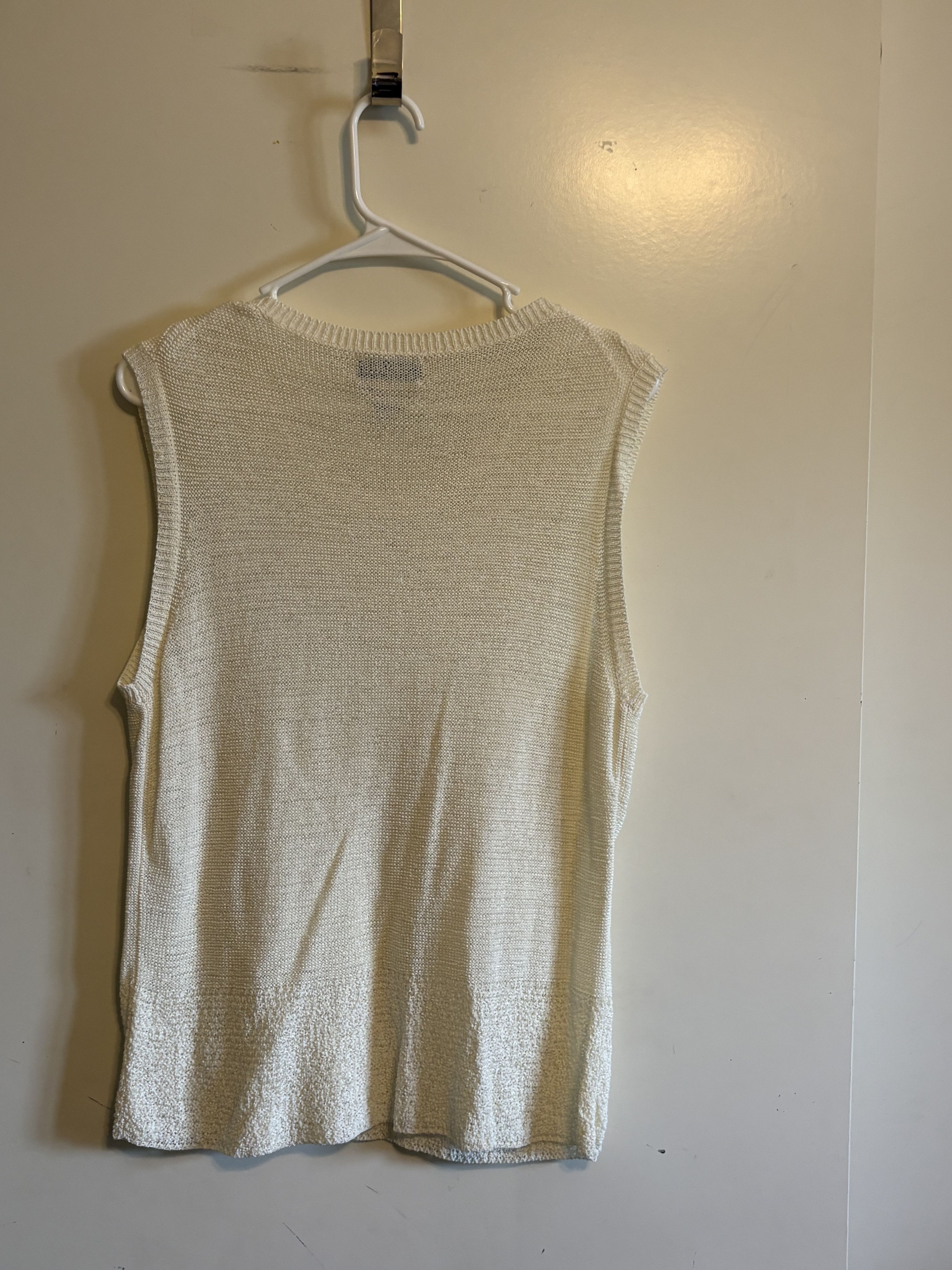 Neiman Marcus Vintage Neiman Marcus Knit Tank Top Sweater Vest XL Ivory Size XL / US 12-14 / IT 48-50 - 3 Thumbnail