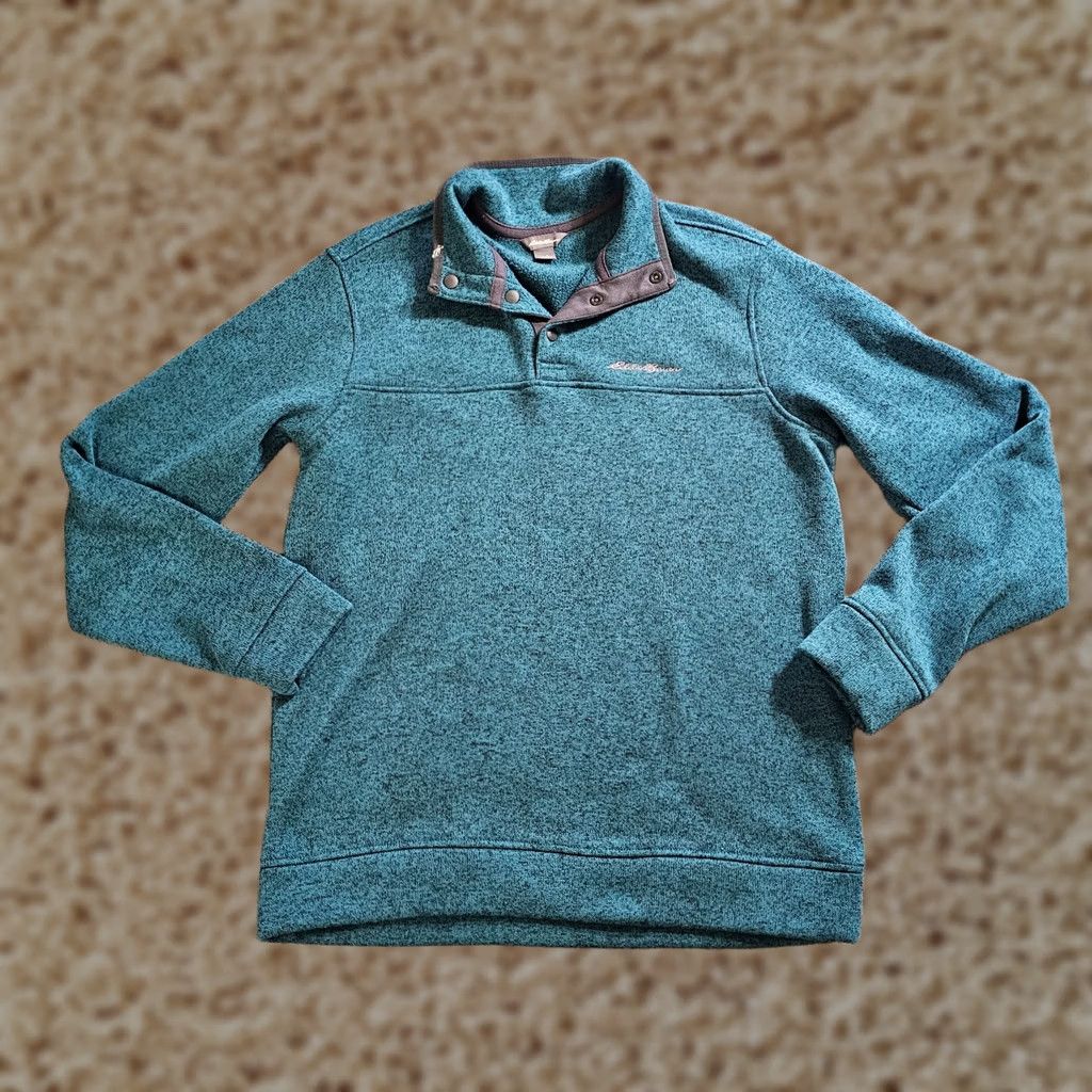 Eddie Bauer Eddie Bauer Sweater Mens Large Green 1/4 Button Knit Long Sleeve Outdoors Casual Shirt? Size US L / EU 52-54 / 3 - 1 Thumbnail