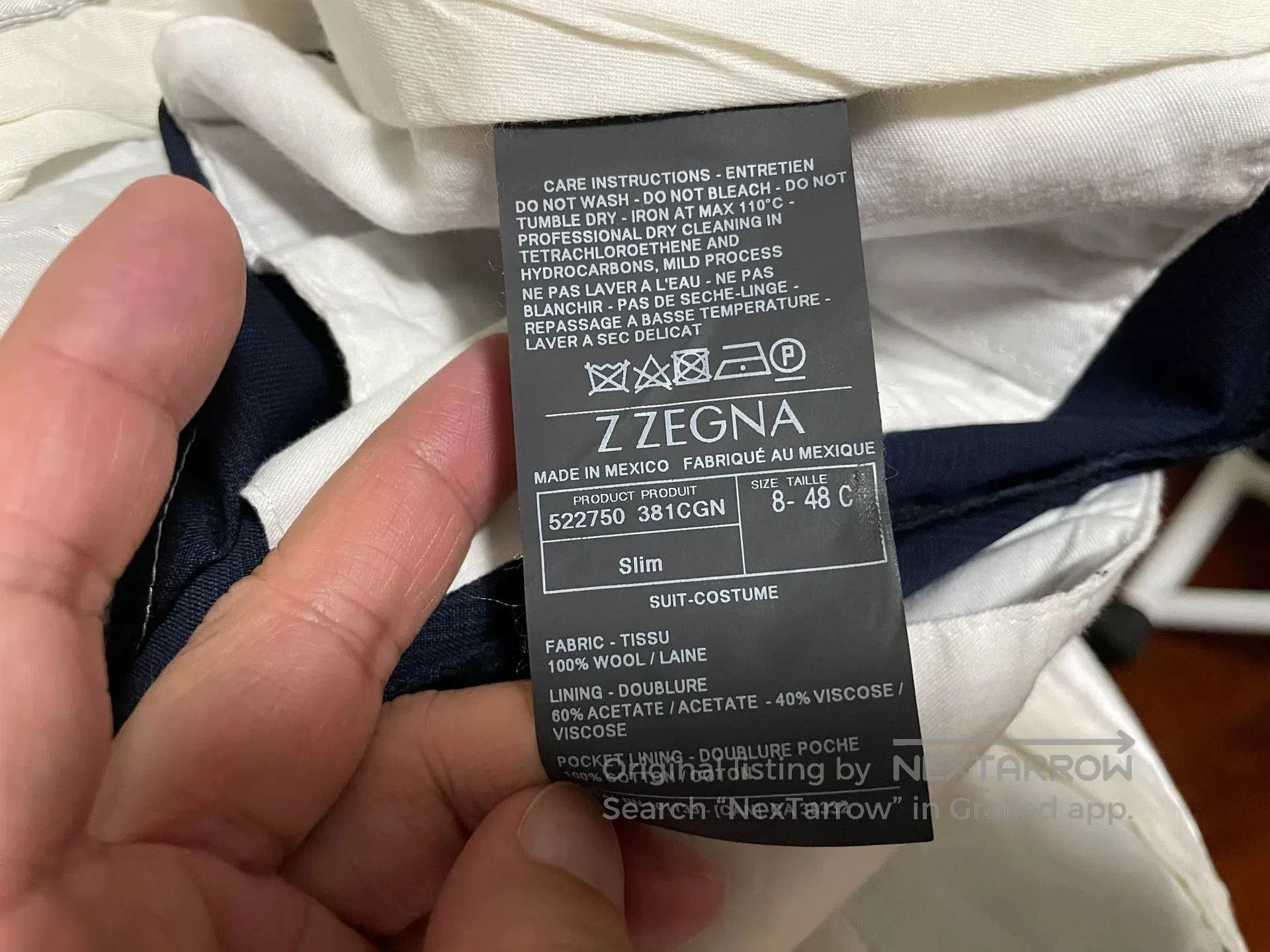 Z Zegna Z Zegna Men's Size 48 Dress Pants. Size US 32 / EU 48 - 8 Thumbnail