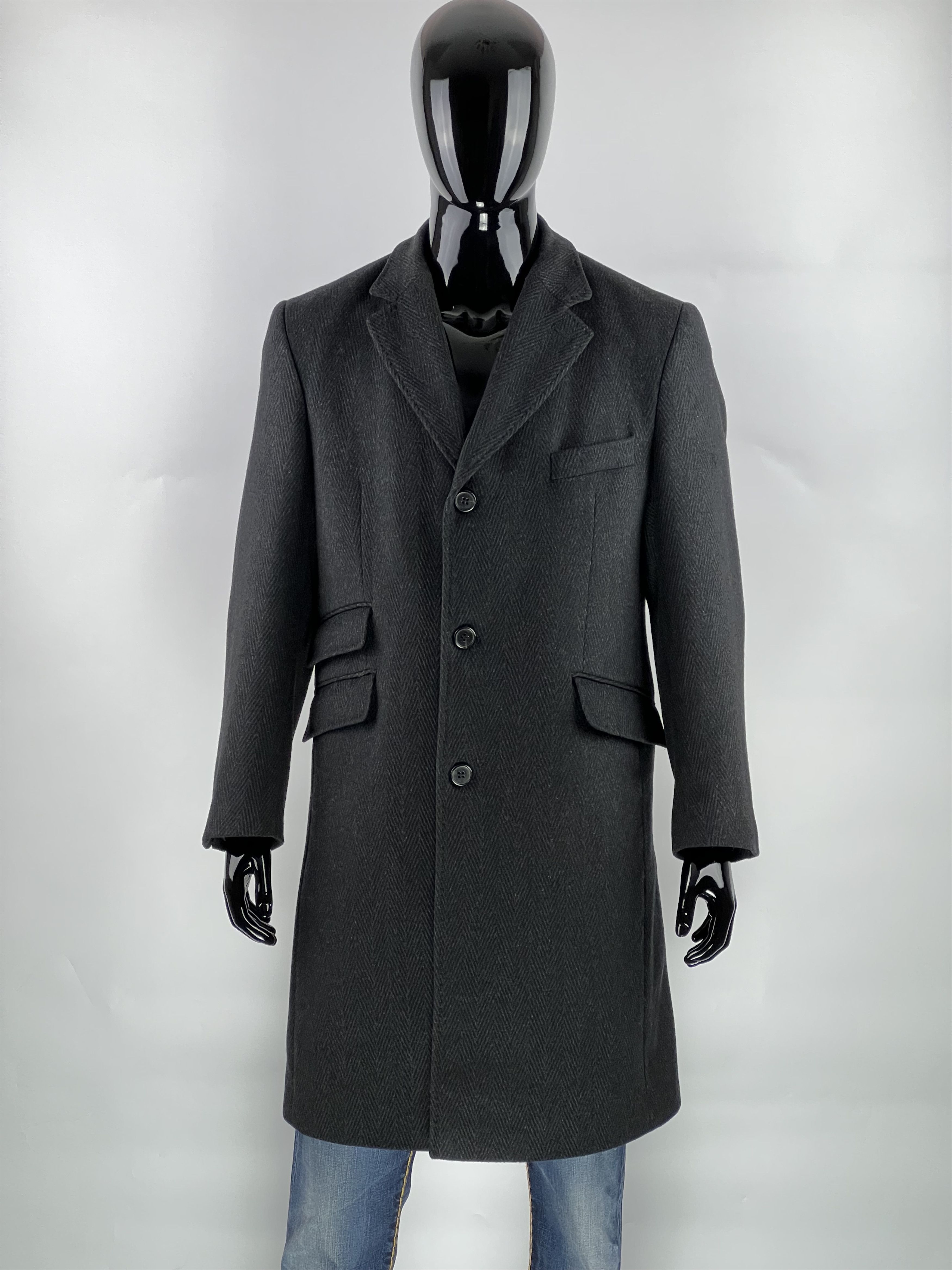 Other Roy Robson Men's Gray Wool Cashmere Heavy Coat Size 50 Size US M / EU 48-50 / 2 - 1 Thumbnail
