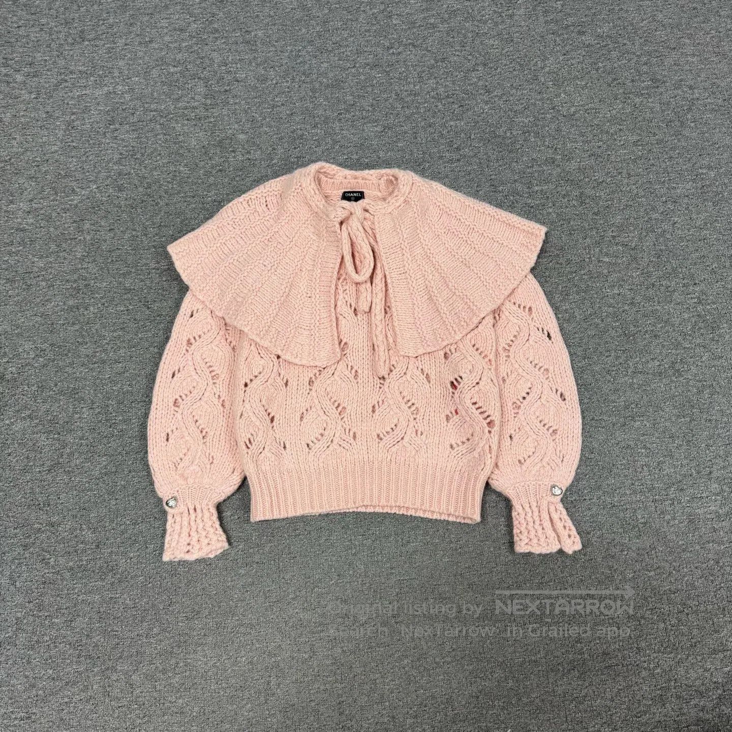 Chanel Chanel size 34 Lotus leaf collar edge Cashmere knit top| Size S / US 4 / IT 40 - 2 Thumbnail