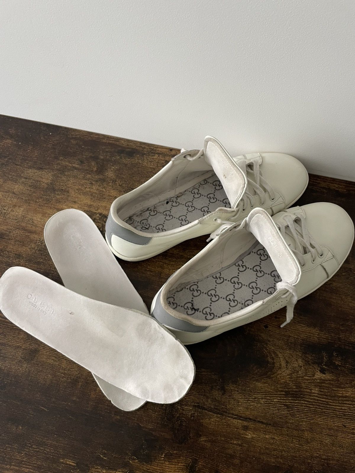 Gucci Gucci Ace Interlocking White Leather Sneakers Size US 9 / EU 42 - 11 Thumbnail