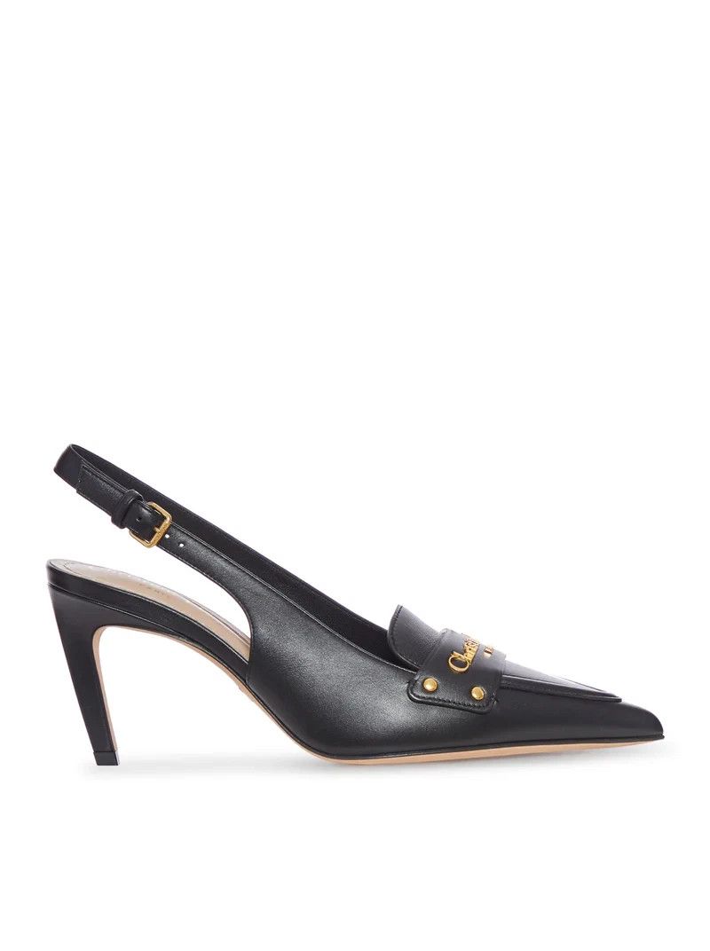 Dior DIOR Black Leather Slingback Pumps New & Authentic Size US 7.5 / IT 37.5 - 1 Thumbnail