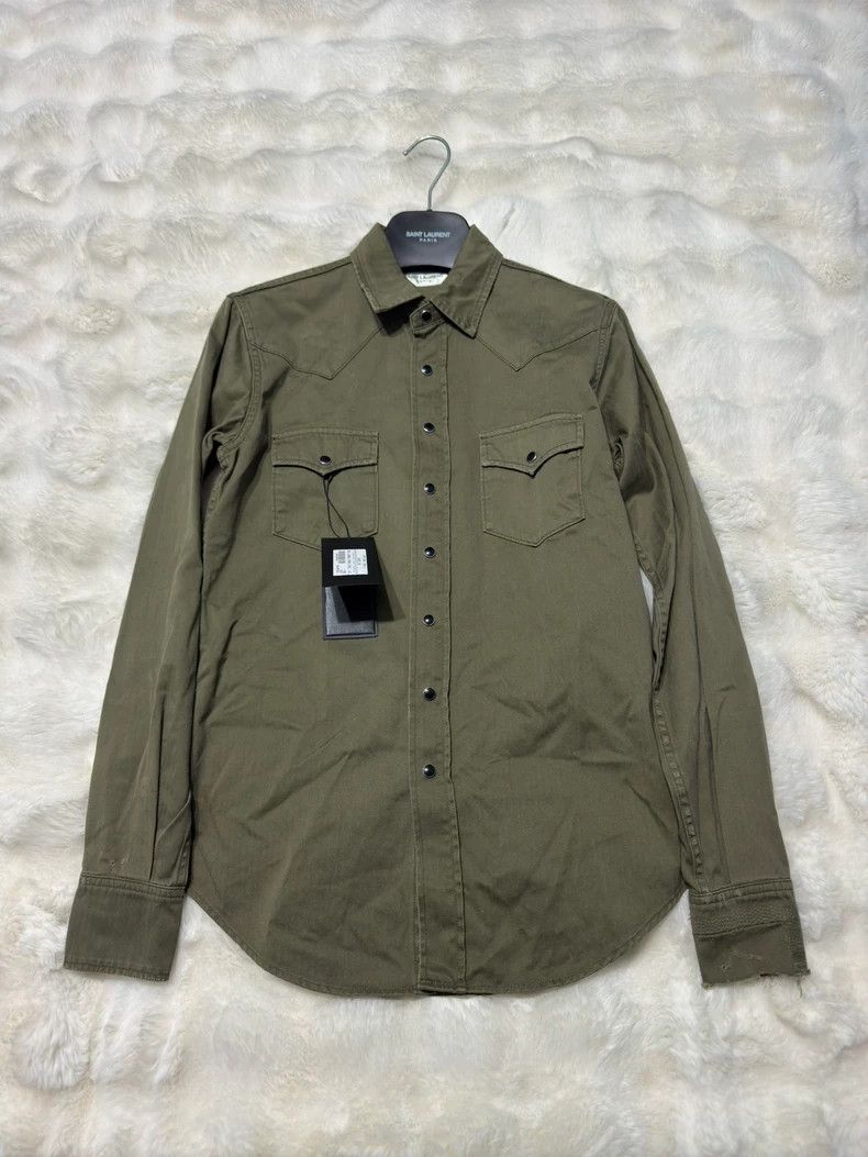 Yves Saint Laurent saint laurent Jewel Button Denim Shirt 2501-Nextarrow Size US XS / EU 42 / 0 - 1 Thumbnail