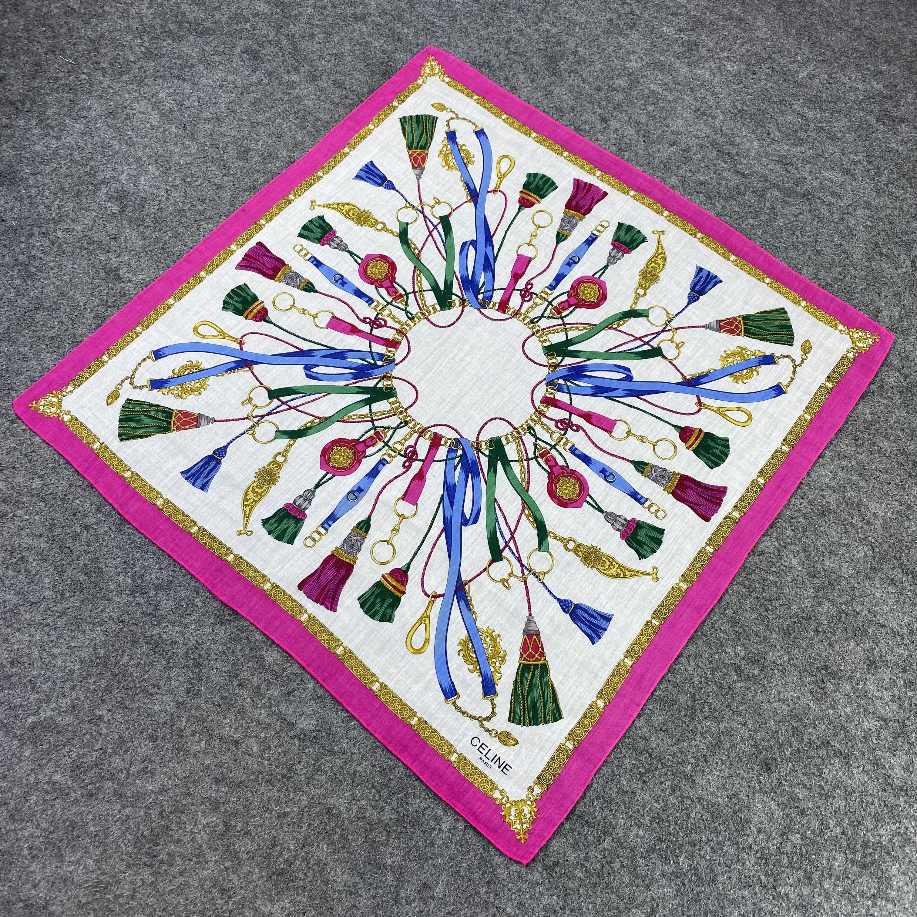 Celine Celine Handkerchief Neckerchief Bandana-B1827 Size ONE SIZE - 4 Thumbnail