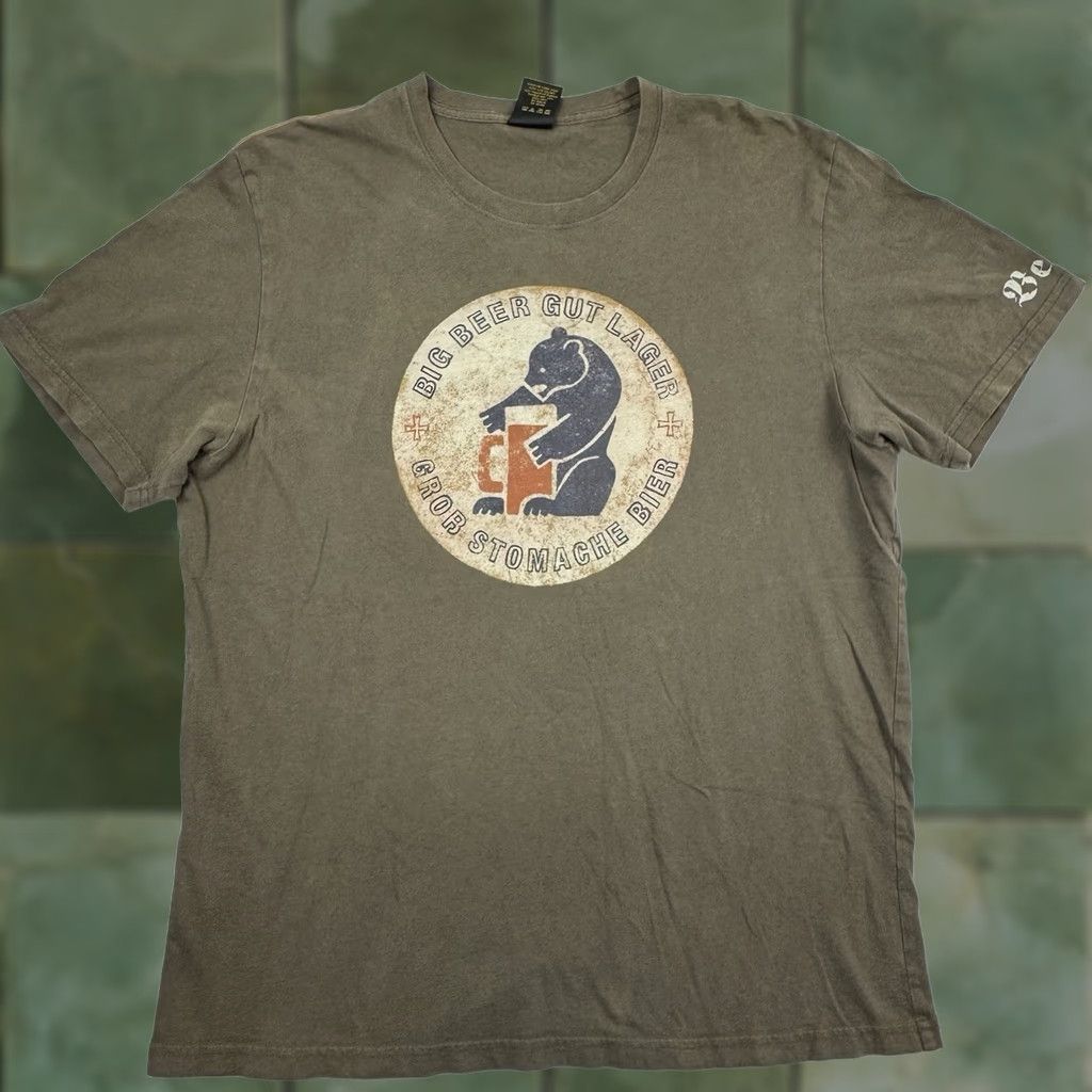 Lucky Brand VINTAGE Lucky Brand T Shirt Adult L Brown Cotton Crew Neck Short Sleeve 90s Y2K Hipster USA Mens Size US L / EU 52-54 / 3 - 1 Thumbnail