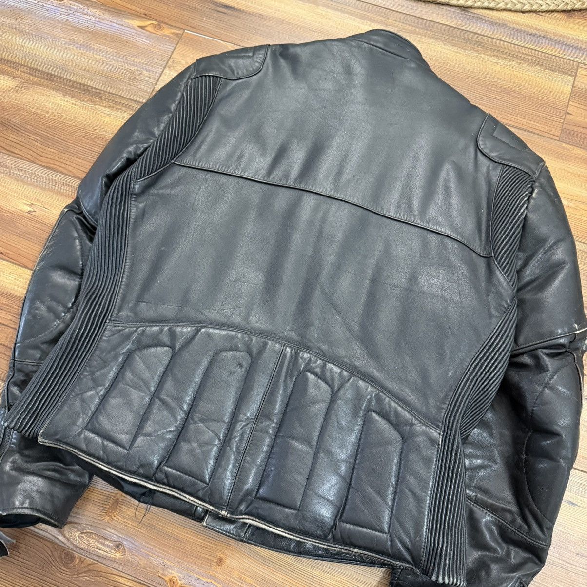 Wilsons Leather Vintage Wilson’s Black Leather Motorcycle Zipper Jacket Size US M / EU 48-50 / 2 - 3 Thumbnail