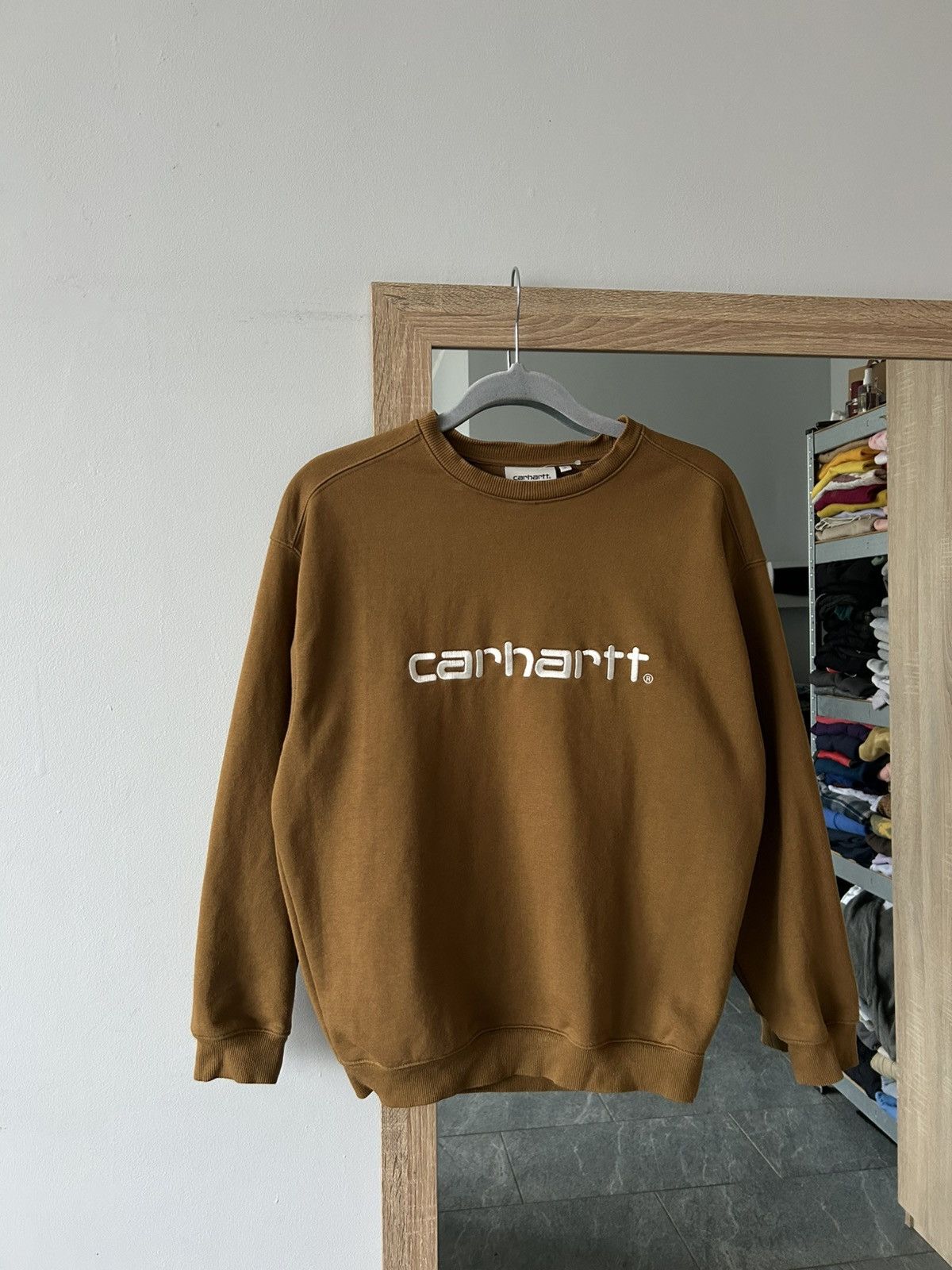 Carhartt Carhartt sweatshirt big logo size small vintage Size US S / EU 44-46 / 1 - 1 Thumbnail
