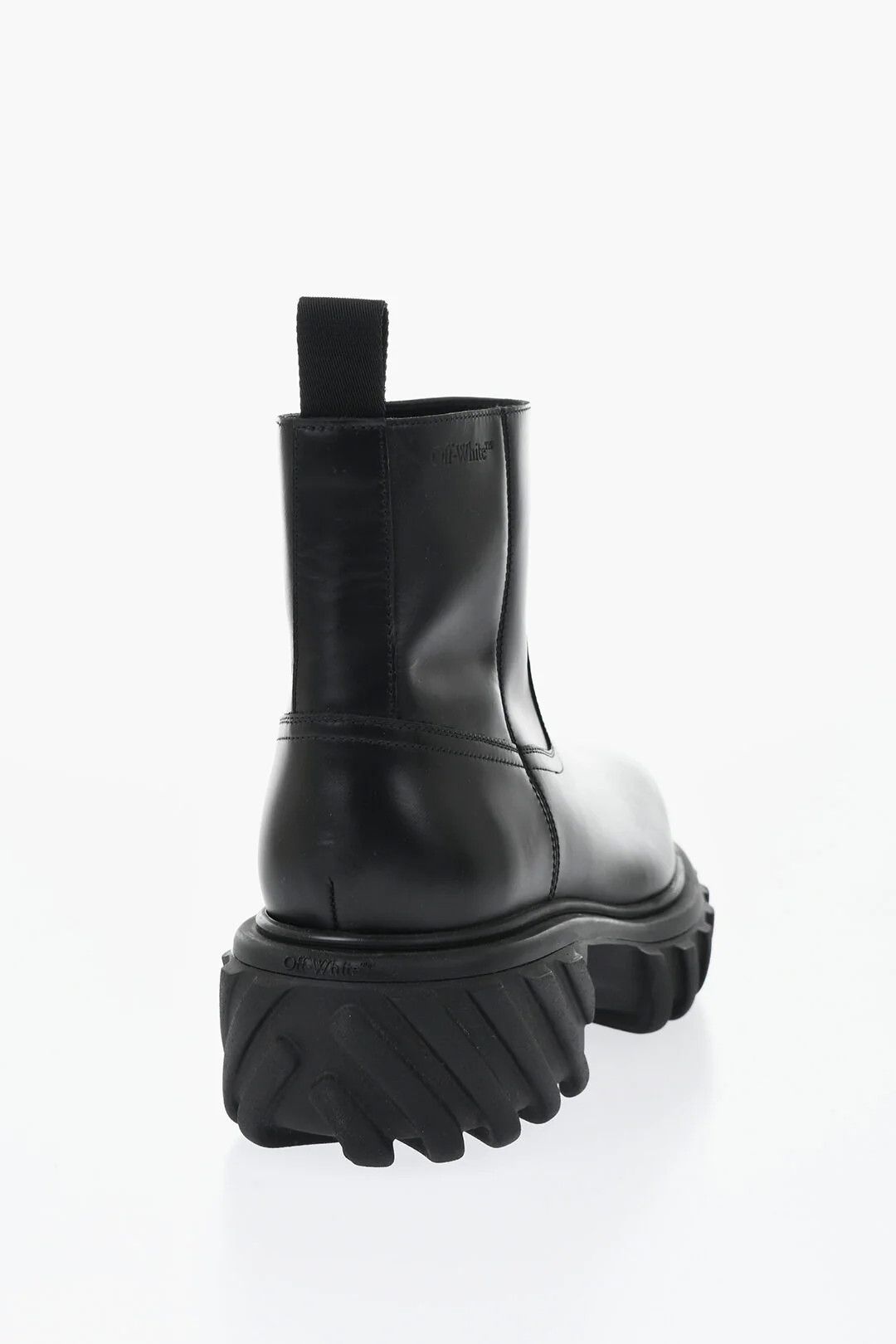 Off-White og1mm0426 Leather Ankle Boots in Black Size US 12 / EU 45 - 2 Thumbnail