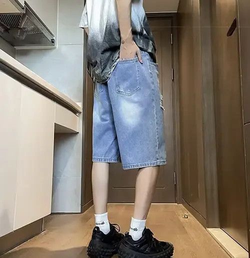 Jean Yoshimi x Fumie Short Washed Distressed Denim Size US 27 - 4 Thumbnail