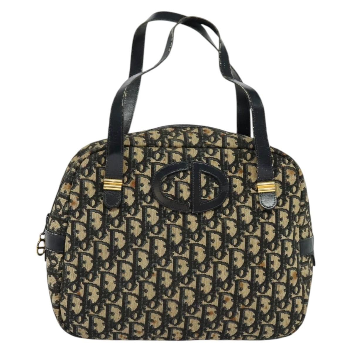 Dior DIOR Trotter Canvas Hand Bag Navy Gold Size ONE SIZE - 2 Thumbnail