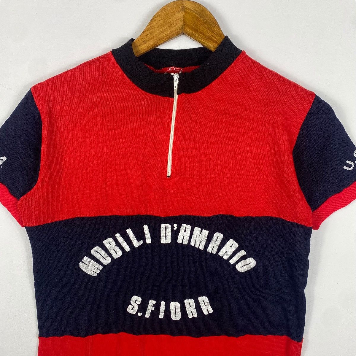 Vintage Vintage 80's MOBILI D'AMARIO Santa Fiora Ussa Cycling Jersey Size US S / EU 44-46 / 1 - 2 Thumbnail
