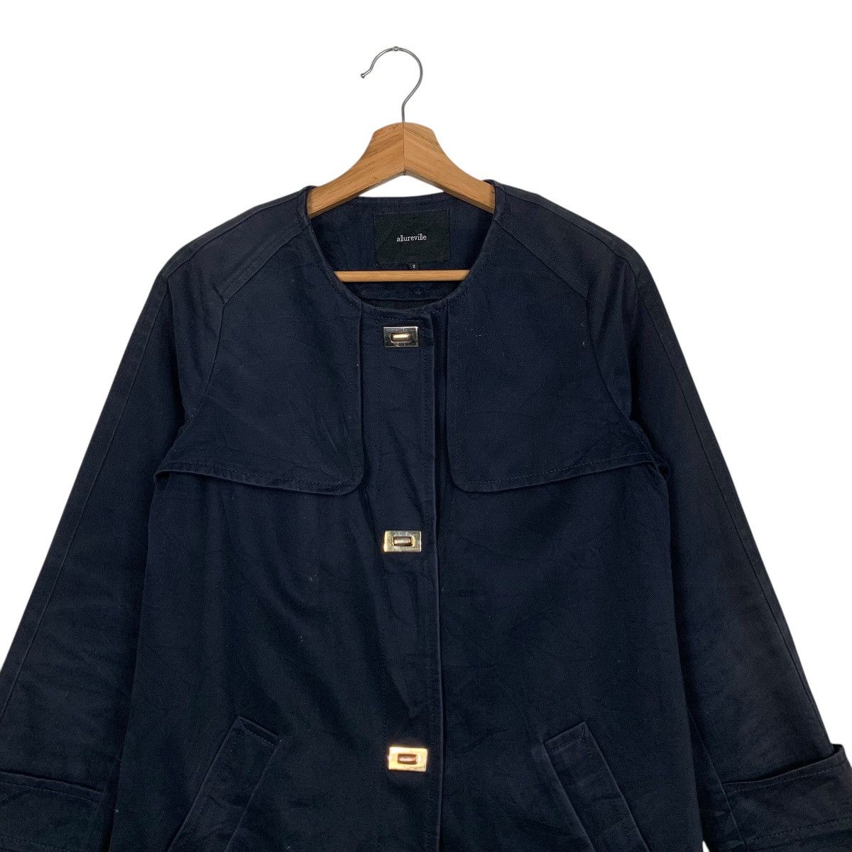 Japanese Brand ALLUREVILLE Made in Japan Poly Rayon Overcoat #1650-C73 Size US S / EU 44-46 / 1 - 2 Thumbnail