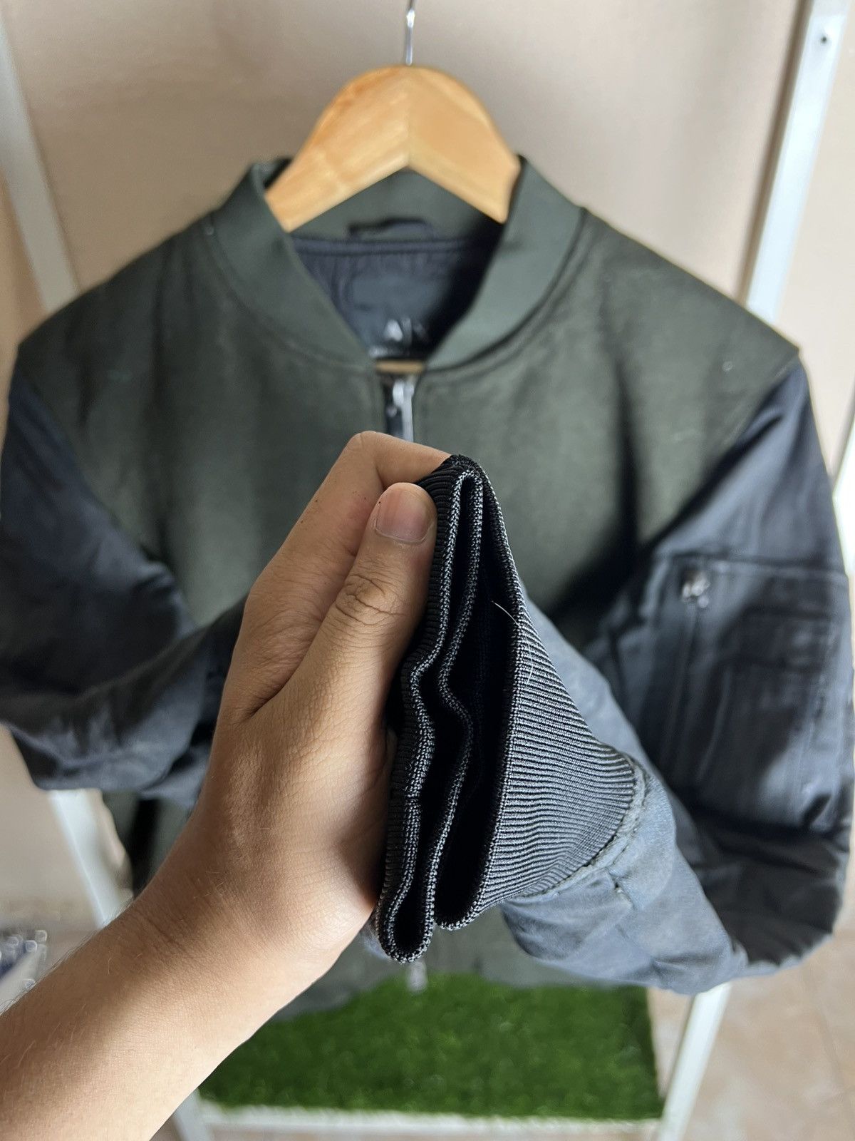 Armani Exchange × Designer Armani Exchange Dual Peat Green Trench & Bomber Jacket Coat Size US M / EU 48-50 / 2 - 7 Thumbnail