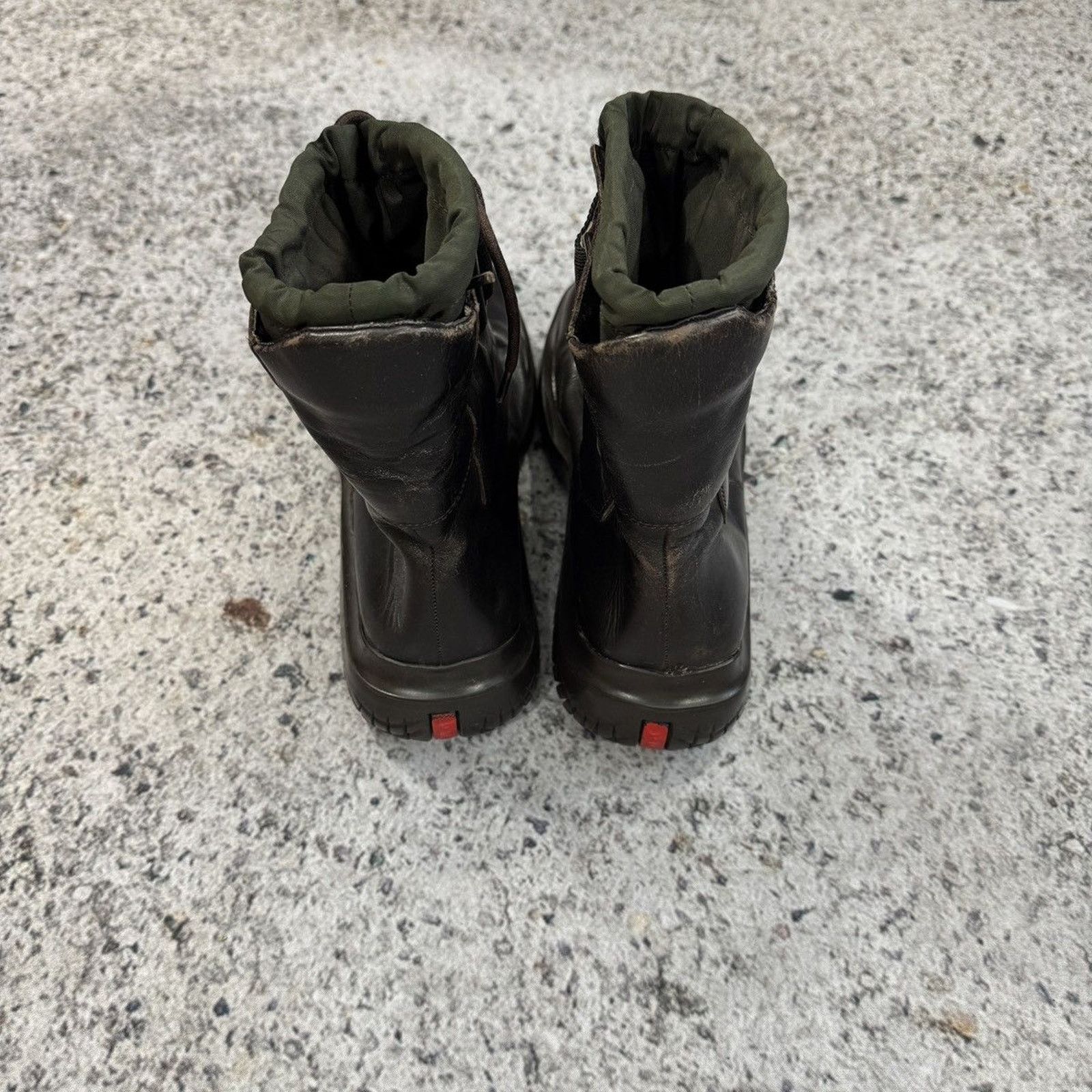 Prada Prada AW99 Archive Square Toe Vibram Combat Boots Size US 7.5 / EU 40-41 - 4 Thumbnail