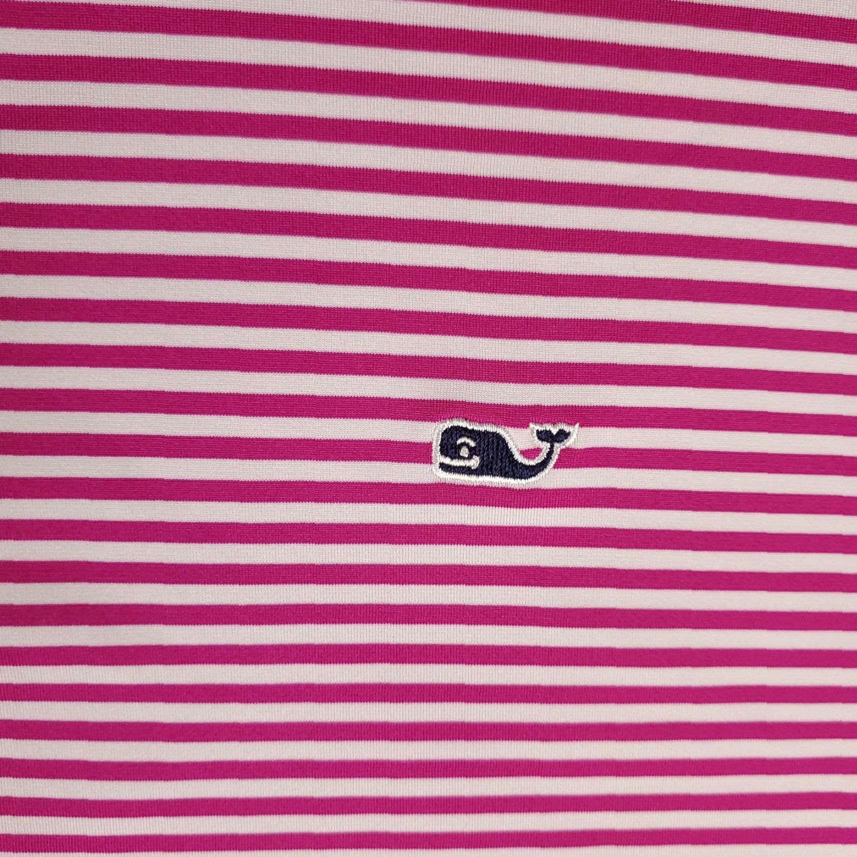Vineyard Vines Vineyard Vines Polo Shirt Mens XL Pink White Striped Performance Golf Whale Logo Size US XL / EU 56 / 4 - 2 Thumbnail