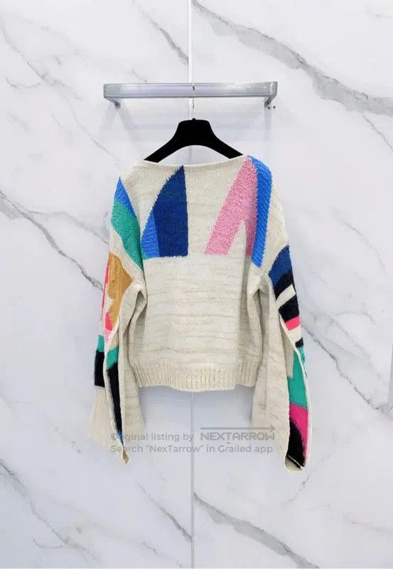 Chanel Multicolor Cotton Blend Long Sleeve Sweater .
