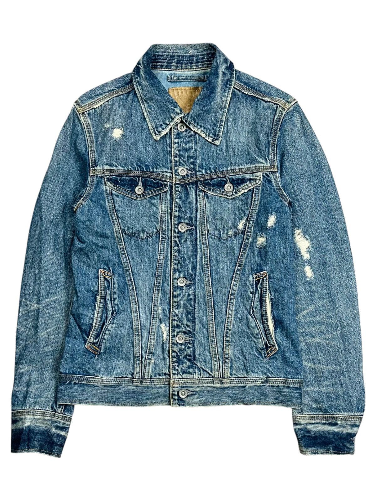 If Six Was Nine 2000s GOA - Apocalypse Style Crash Denim Jacket Size US M / EU 48-50 / 2 - 1 Thumbnail