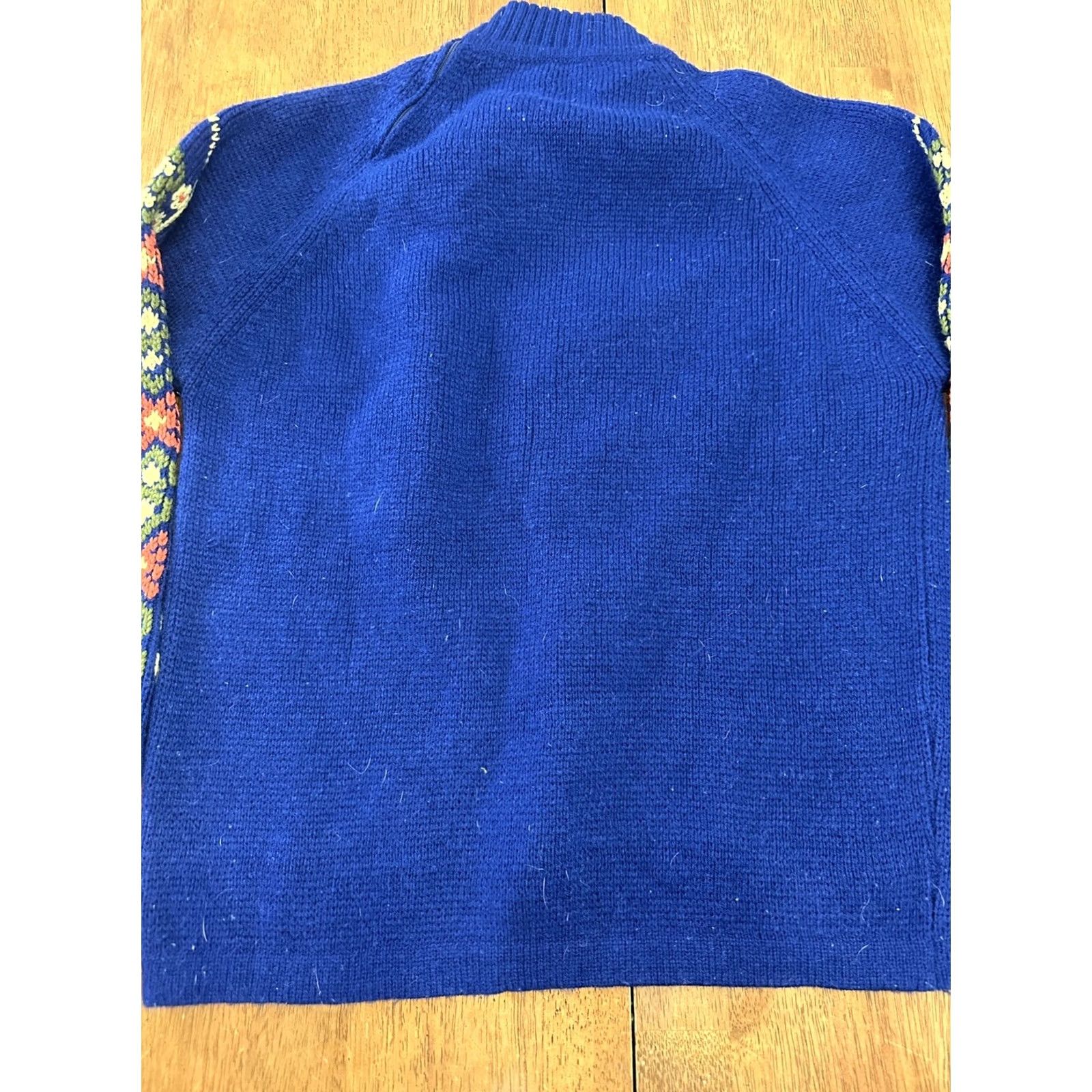 Vintage VINTAGE Sweater Knit Design Acrylic Fiber 80s 90s Small Grandma Blue Size S / US 4 / IT 40 - 6 Thumbnail