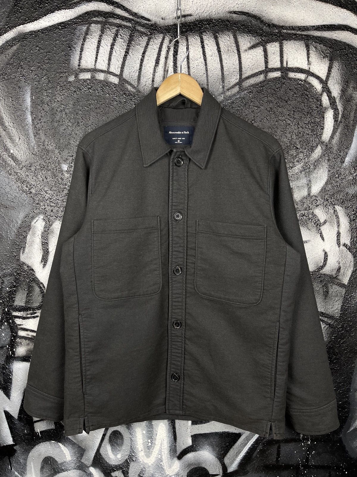 Abercrombie & Fitch Abercrombie & Fitch Grey Cotton Overshot Jacket Men’s Size M Size US M / EU 48-50 / 2 - 5 Thumbnail