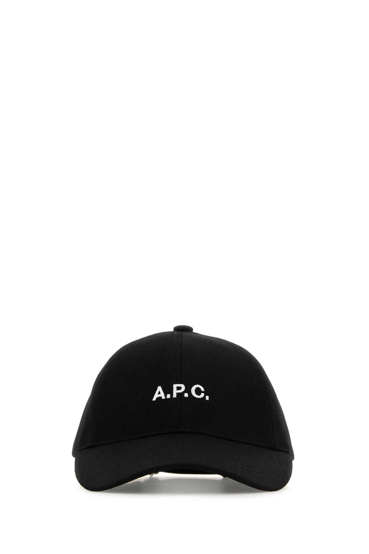 A.P.C. Black Stretch Cotton Charlie Baseball Cap Size ONE SIZE - 1 Thumbnail