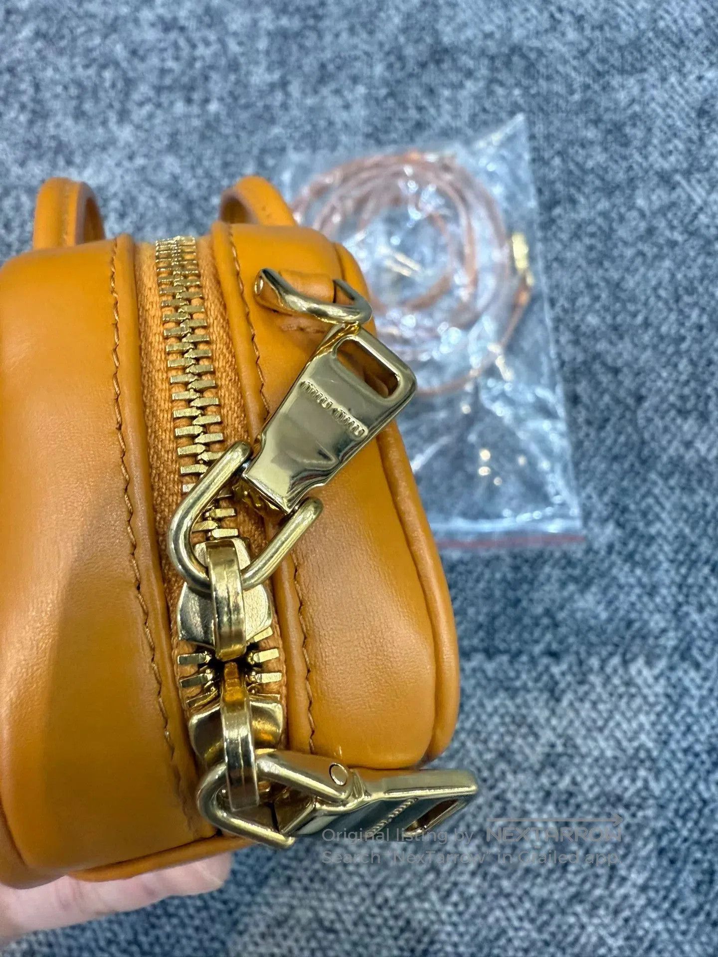 Miu Miu Miumiu Yellow Leather Mini Crossbody Bag. Size ONE SIZE - 3 Thumbnail