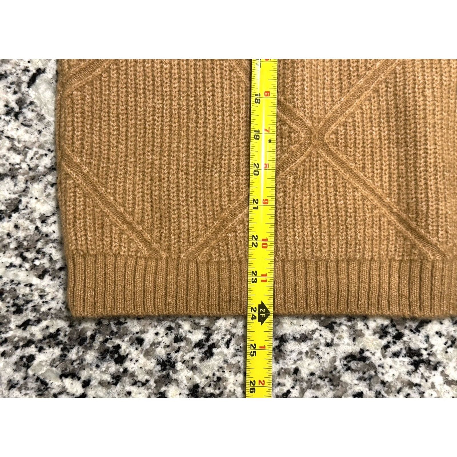 Vintage Diamond Hyacinth House Sweater Womens Tan Brown Diamond Demi Ribbed Knit Turtle Neck Sm Size S / US 4 / IT 40 - 6 Thumbnail
