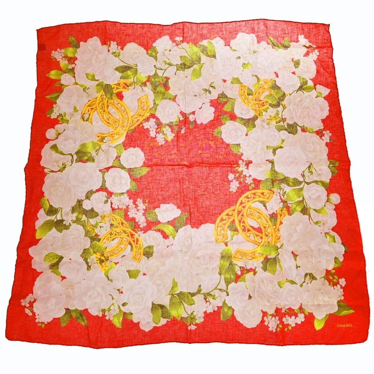 image of Chanel Camellia Scarf in Red, Women's