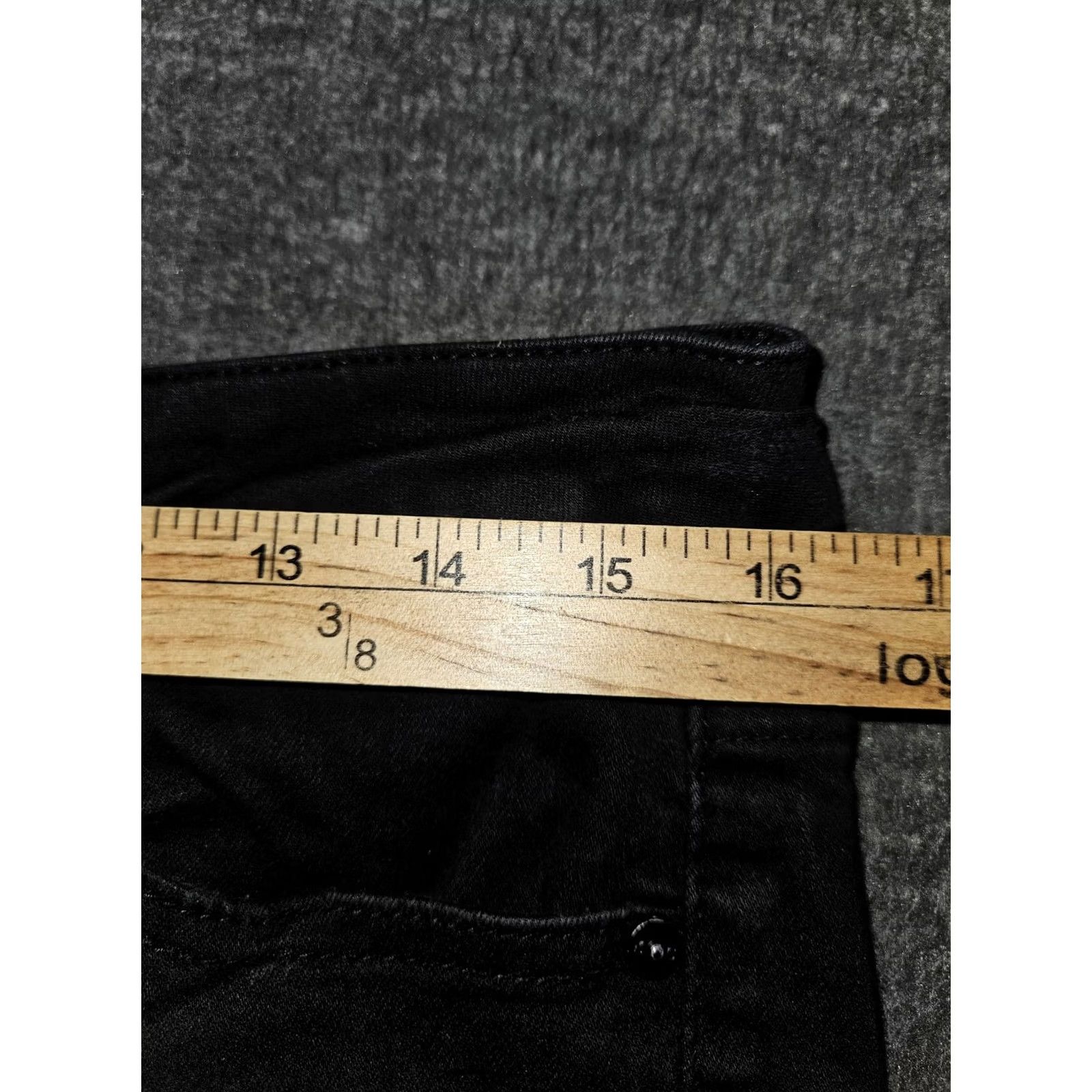 Vintage VINTAGE KanCan Jeans Juniors 15/31 Black Dark Wash Mid Rise Skinny Stretch Denim Pants Size 36" / US 14 / IT 50 - 4 Thumbnail