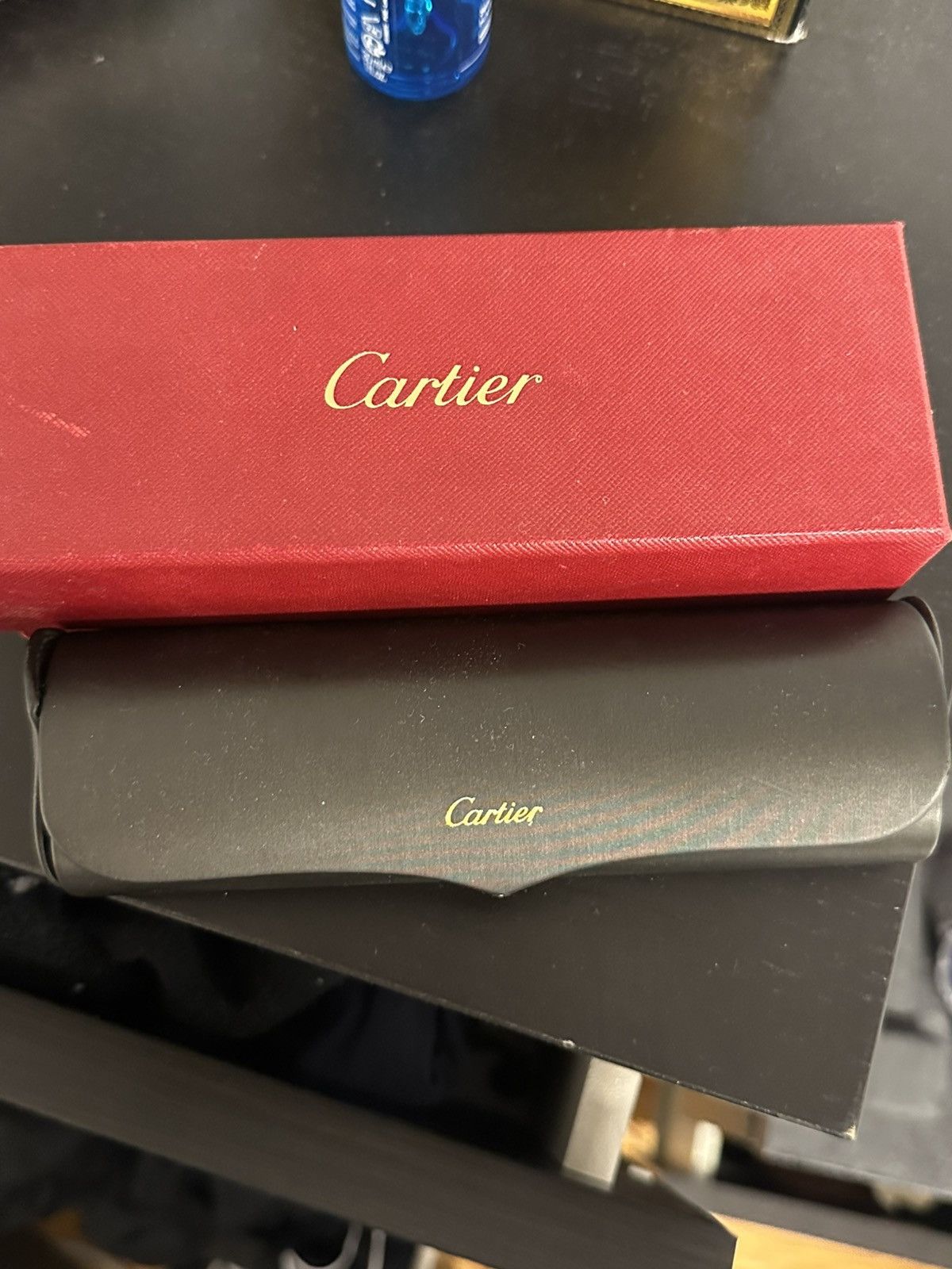 Cartier Cartier Big C Glasses with Gold Detail & Black Lens Size ONE SIZE - 1 Thumbnail