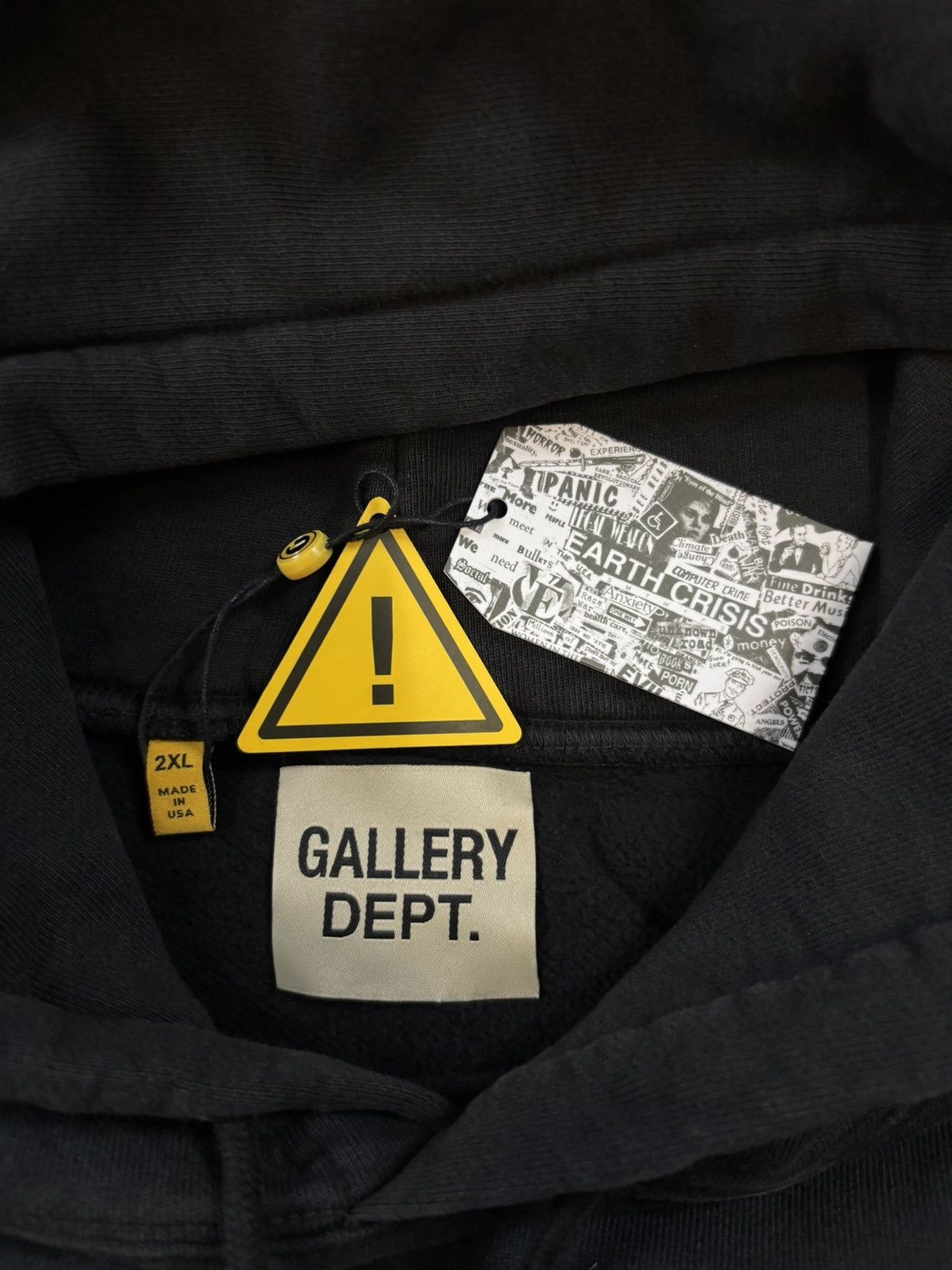 Gallery Dept. Gallery Dept Paint Logo Hoodie, Washed Black Size US XXL / EU 58 / 5 - 11 Thumbnail