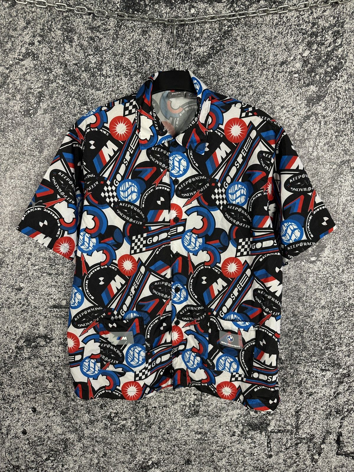 BMW × Puma BMW M Motorsport Puma Short Sleeve Racing Shirt Button Up Size US S / EU 44-46 / 1 - 1 Thumbnail