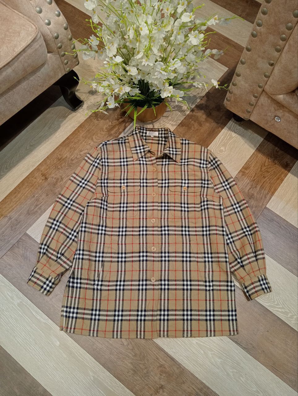 Burberry VINTAGE BURBERRYS CASHMERE WOOL NOVA CHECK FLANNEL Size M / US 6-8 / IT 42-44 - 2 Thumbnail