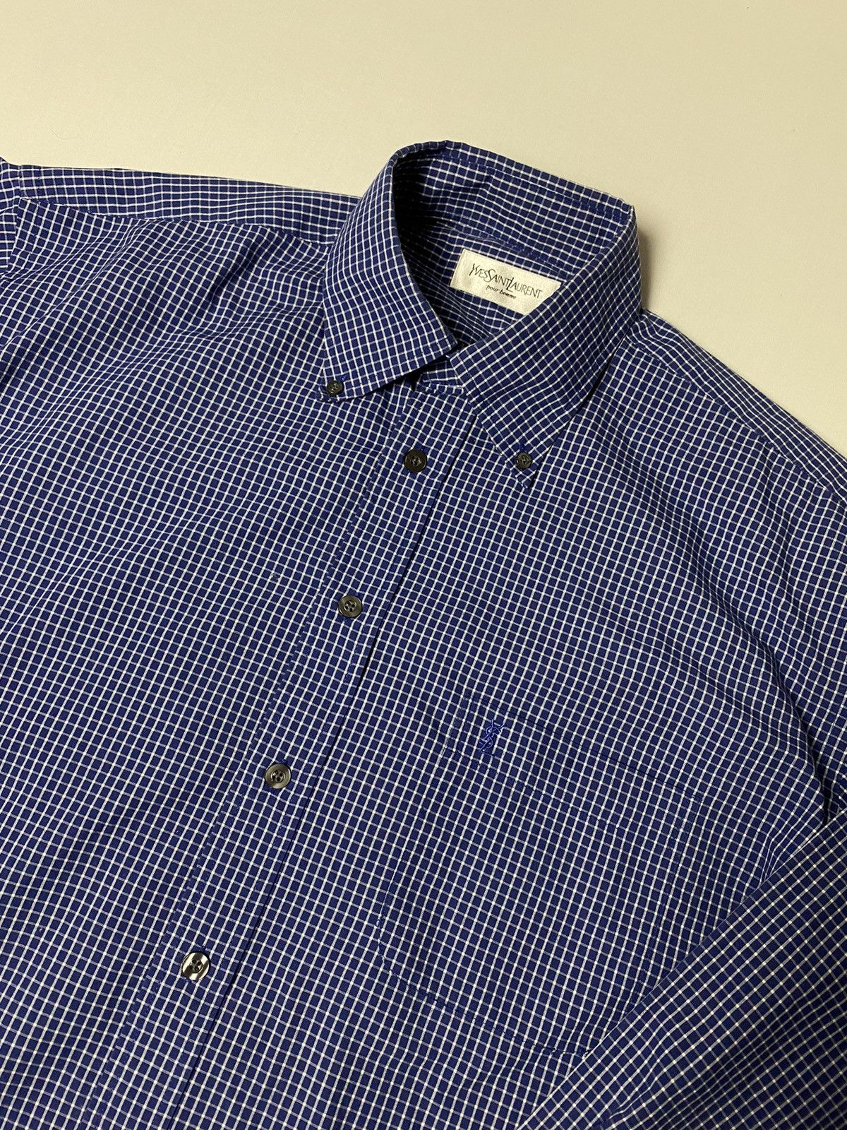 Vintage × Yves Saint Laurent Crazy Vintage Ysl shirt Yves Saint Laurent Size US L / EU 52-54 / 3 - 2 Thumbnail