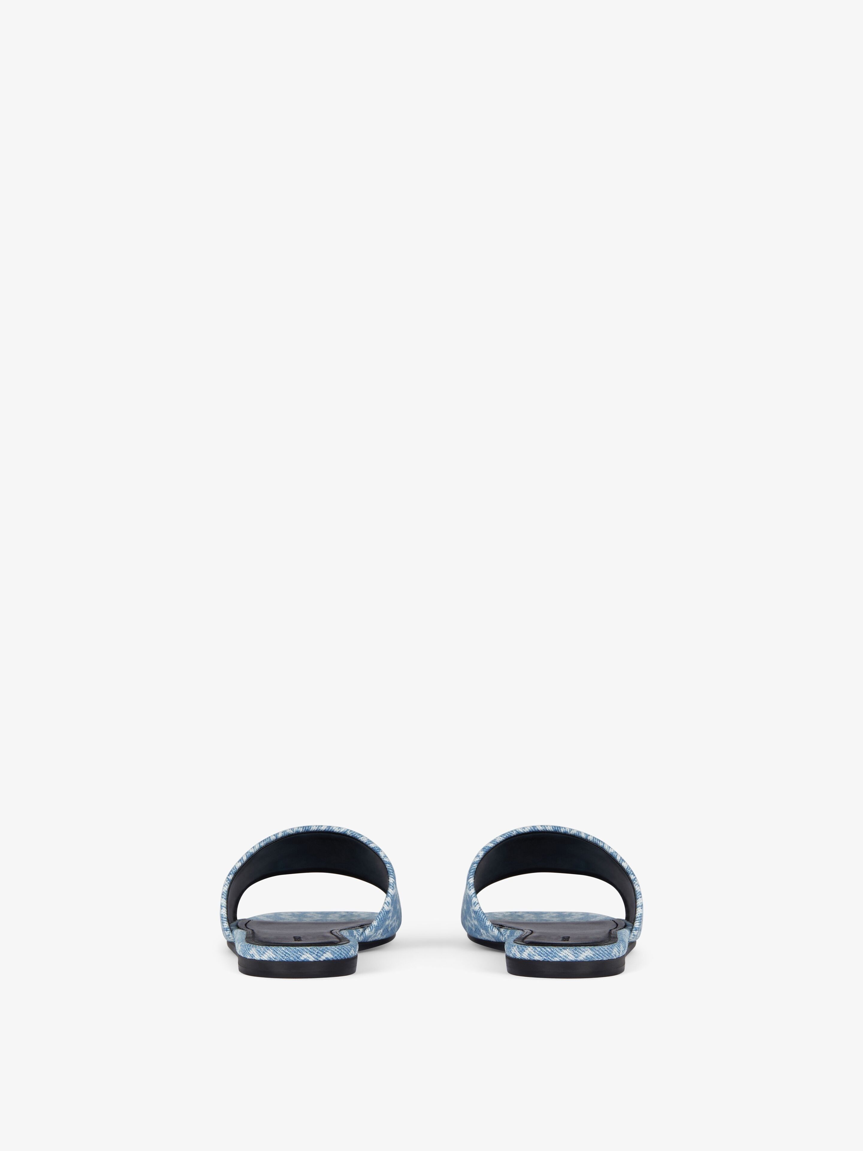 Givenchy o1srvl11e0825 4G Flat Slide Mules in Denim Monogram in Blue Size US 5 / IT 35 - 5 Thumbnail