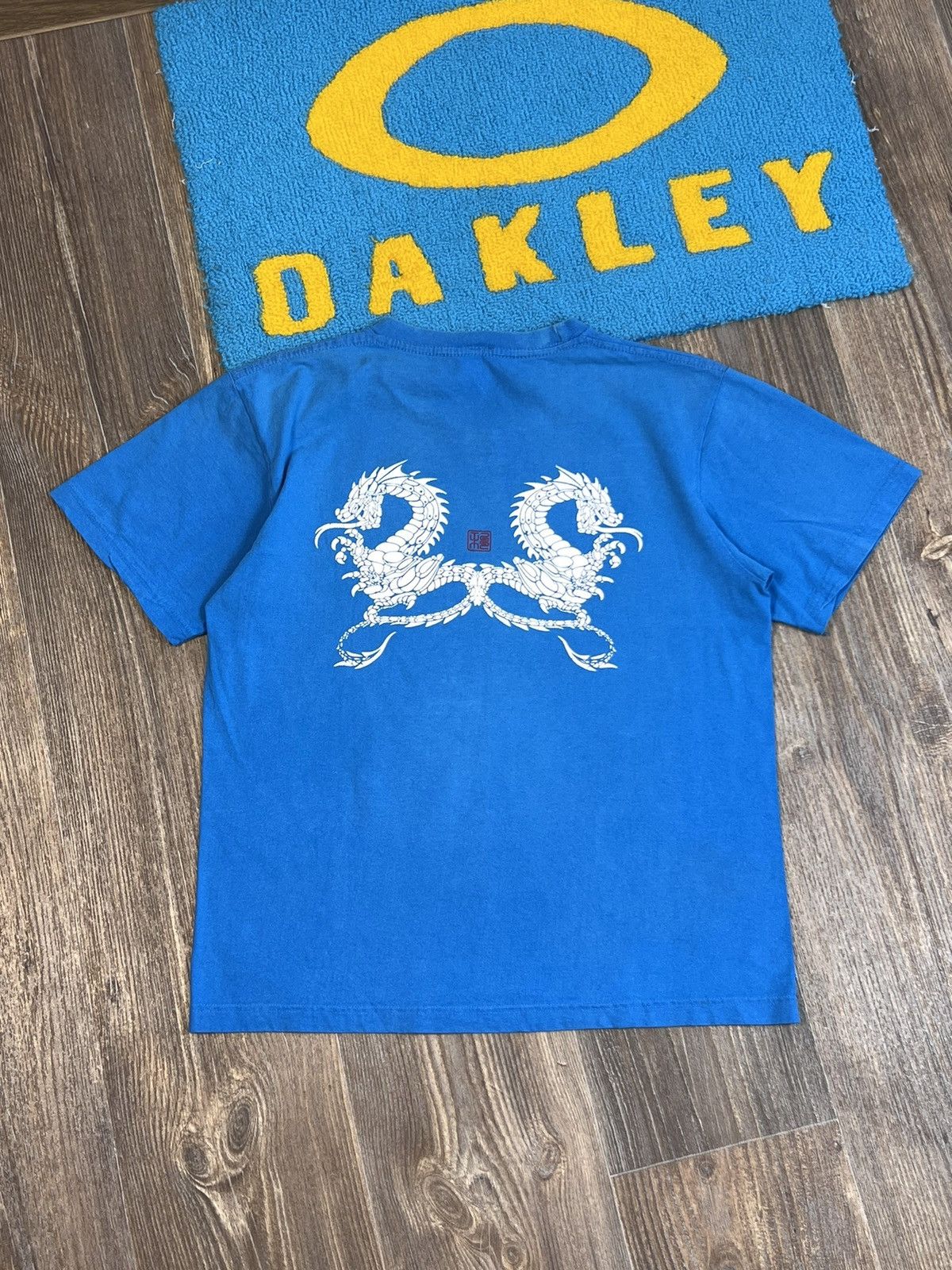 Stussy × Vintage Vintage Stussy Dragon Logo blue shirt Size US S / EU 44-46 / 1 - 1 Thumbnail