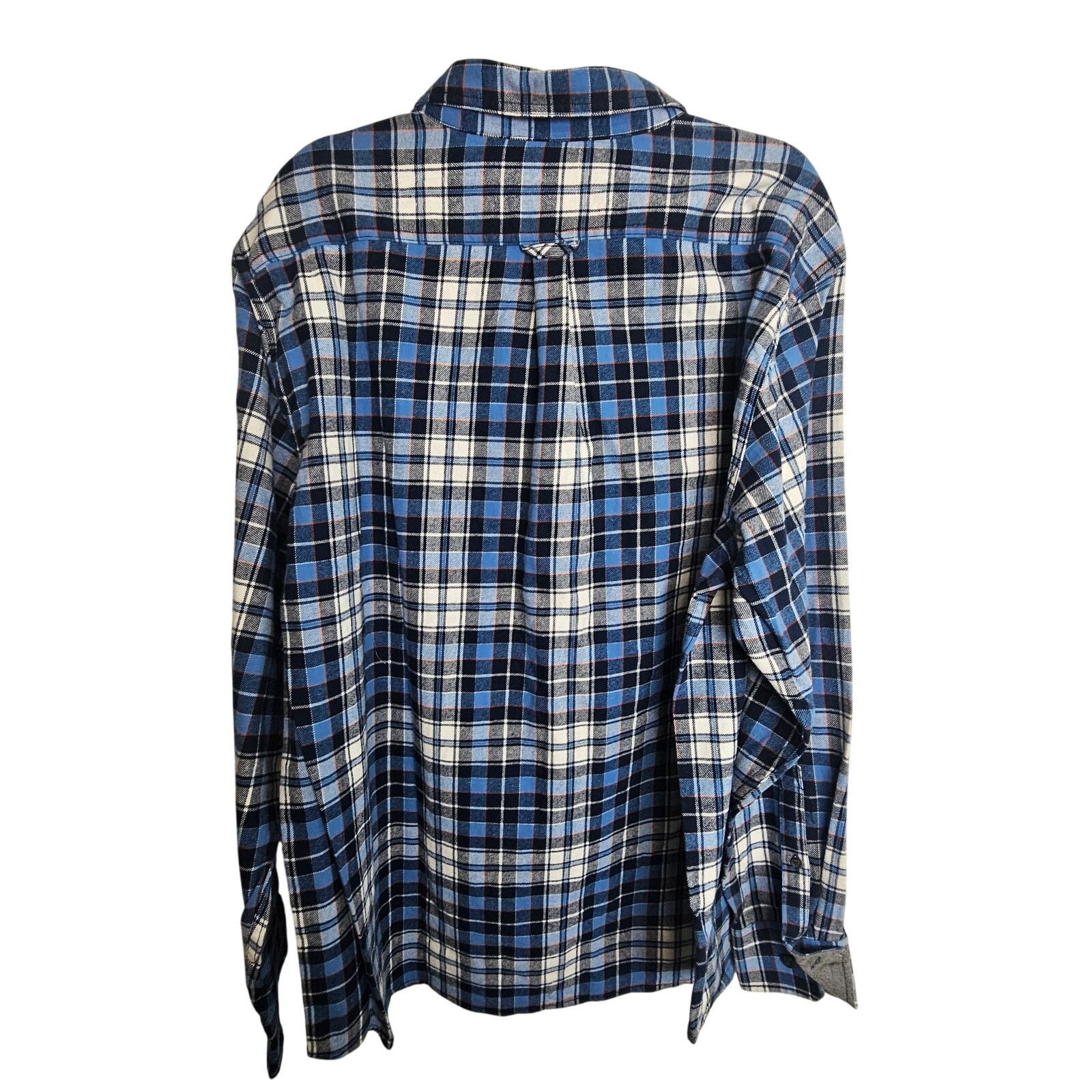 Eddie Bauer Eddie Bauer Mens Bristol Flannel Shirt Montauk Blue Plaid Size US XXL / EU 58 / 5 - 10 Thumbnail