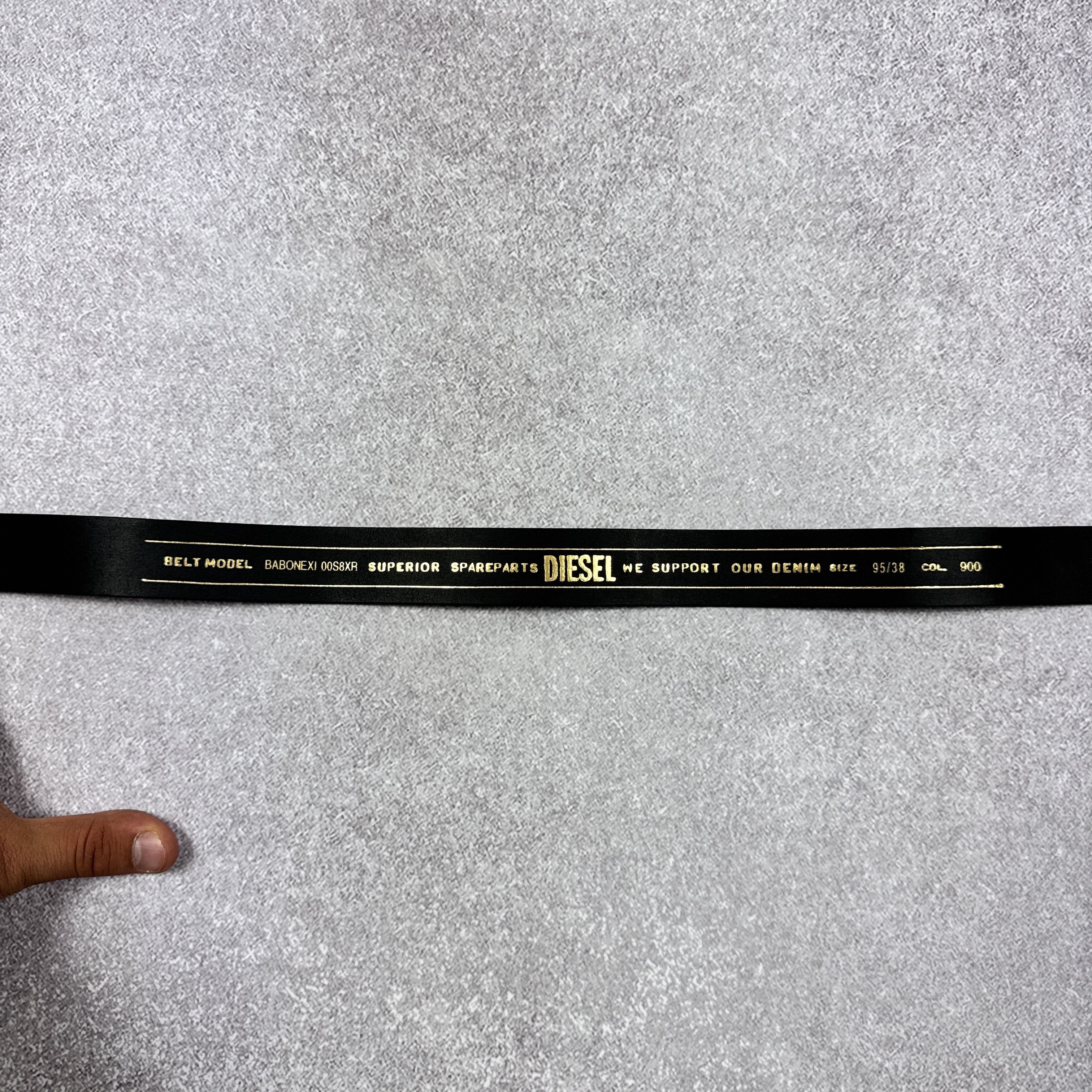 Diesel × Leather NEW DIESEL BABONEXI GURTEL BLACK LEATHER BELT SIZE 95cm / 38 Size 38 - 8 Thumbnail