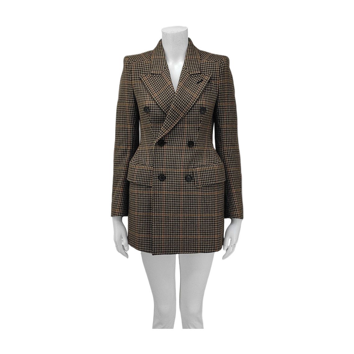 Balenciaga Balenciaga Houndstooth Double Breasted Blazer Size 34 Size XXS / US 00 / IT 34 - 1 Thumbnail