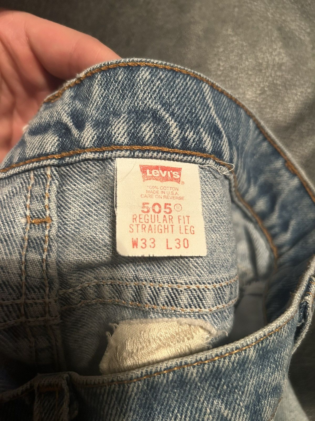 Levi's Levis 505 1997 orange tab jeans Size US 31 - 9 Thumbnail