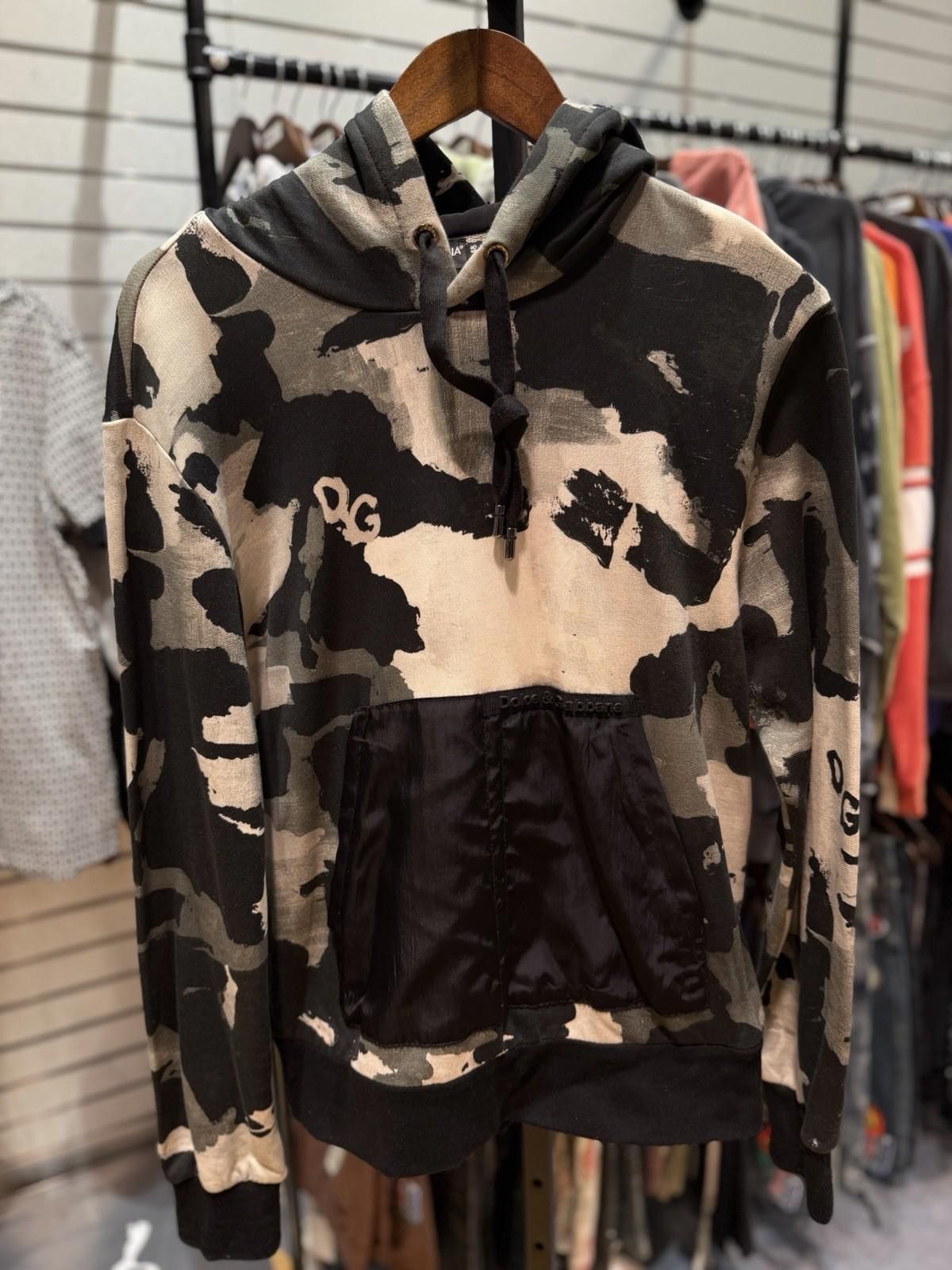 Dolce & Gabbana Dolce & Gabbana Men’s Black White Camouflage Hoodie – (48) Size US M / EU 48-50 / 2 - 1 Thumbnail