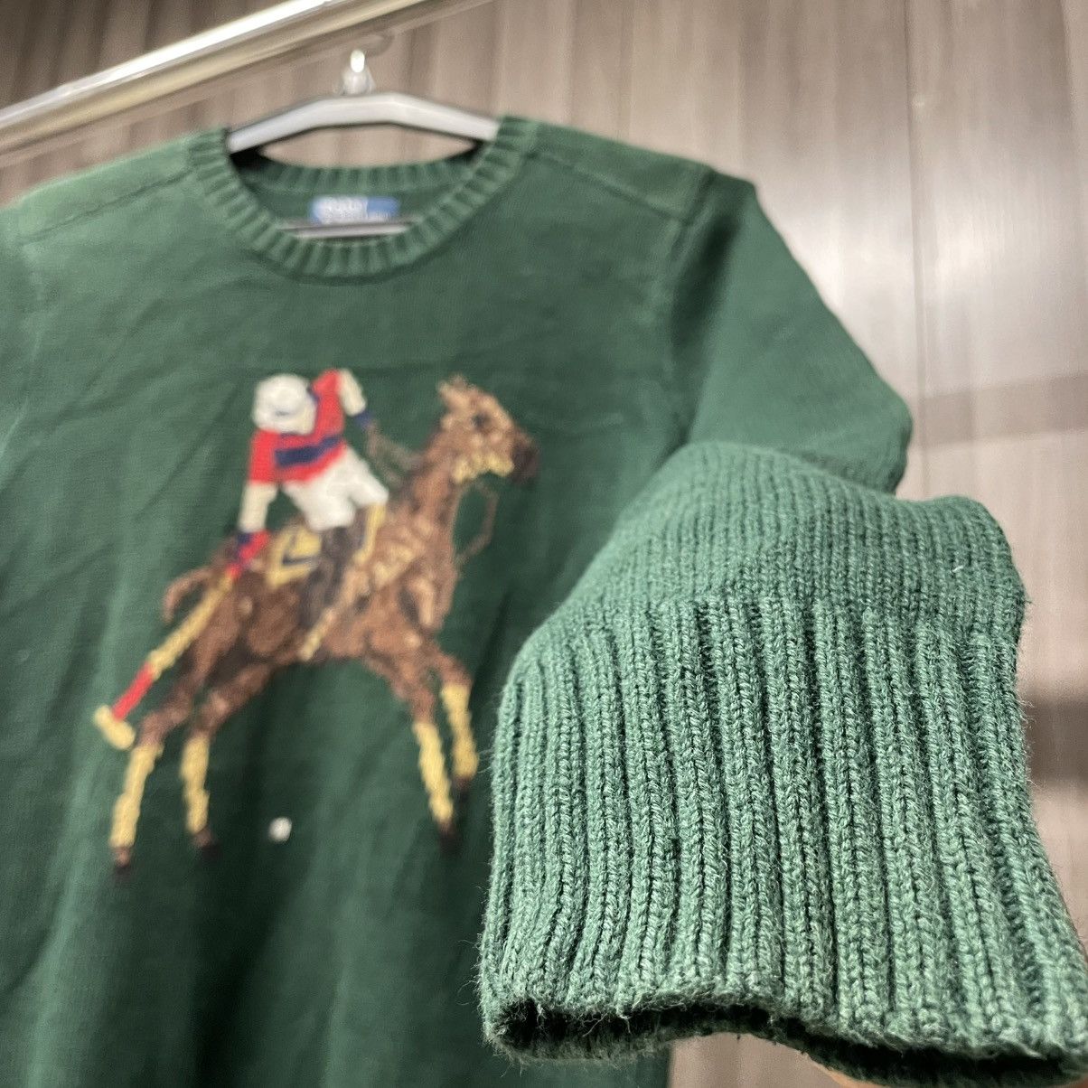 Ralph Lauren Polo Ralph Lauren Polo Player Intarsia Knit Sweater💥 Size US S / EU 44-46 / 1 - 5 Thumbnail