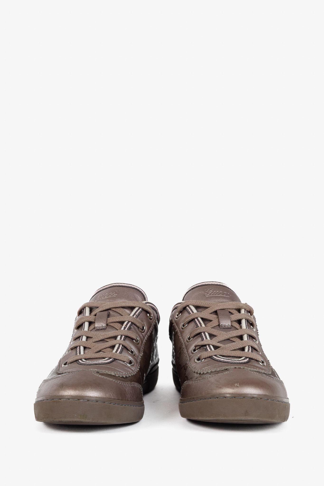 Gucci Gucci GG Imprime & Miro Soft Metallic Leather Sneakers Size US 7.5 / IT 37.5 - 2 Thumbnail